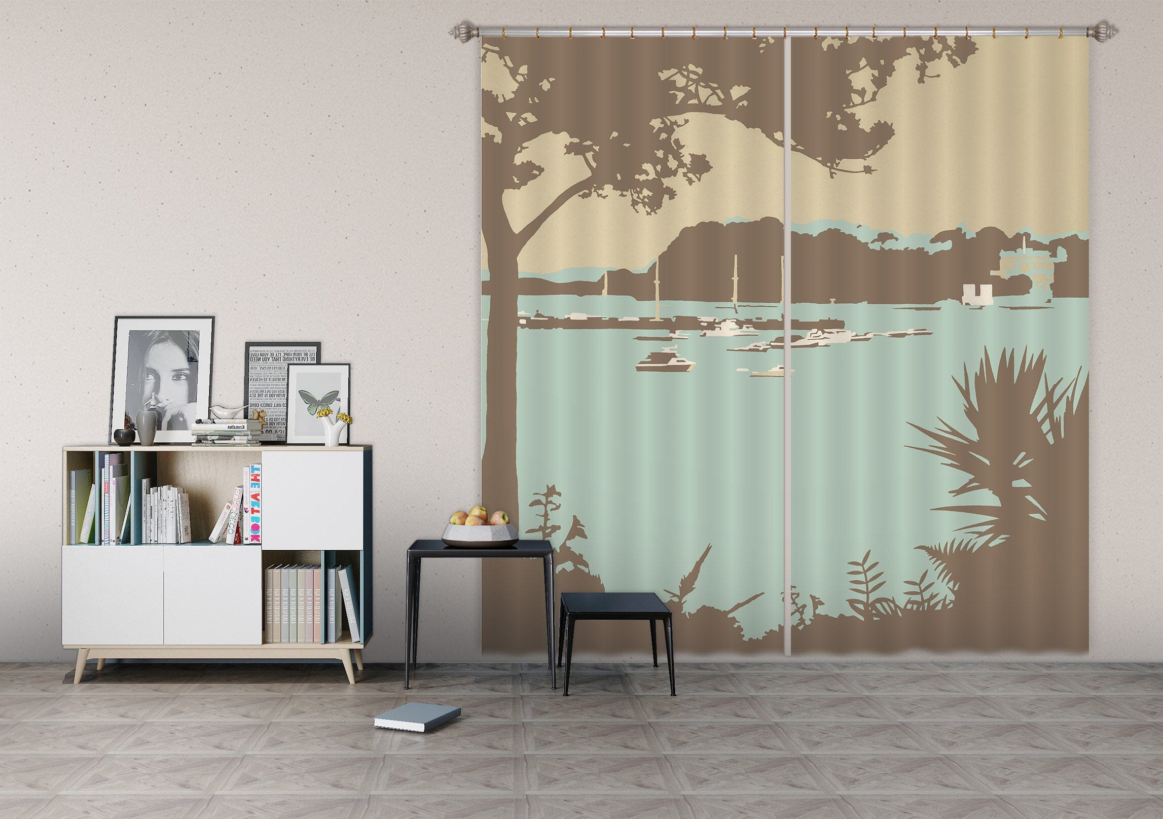 3D Sandbanks Brownsea Island 140 Steve Read Curtain Curtains Drapes Curtains AJ Creativity Home 