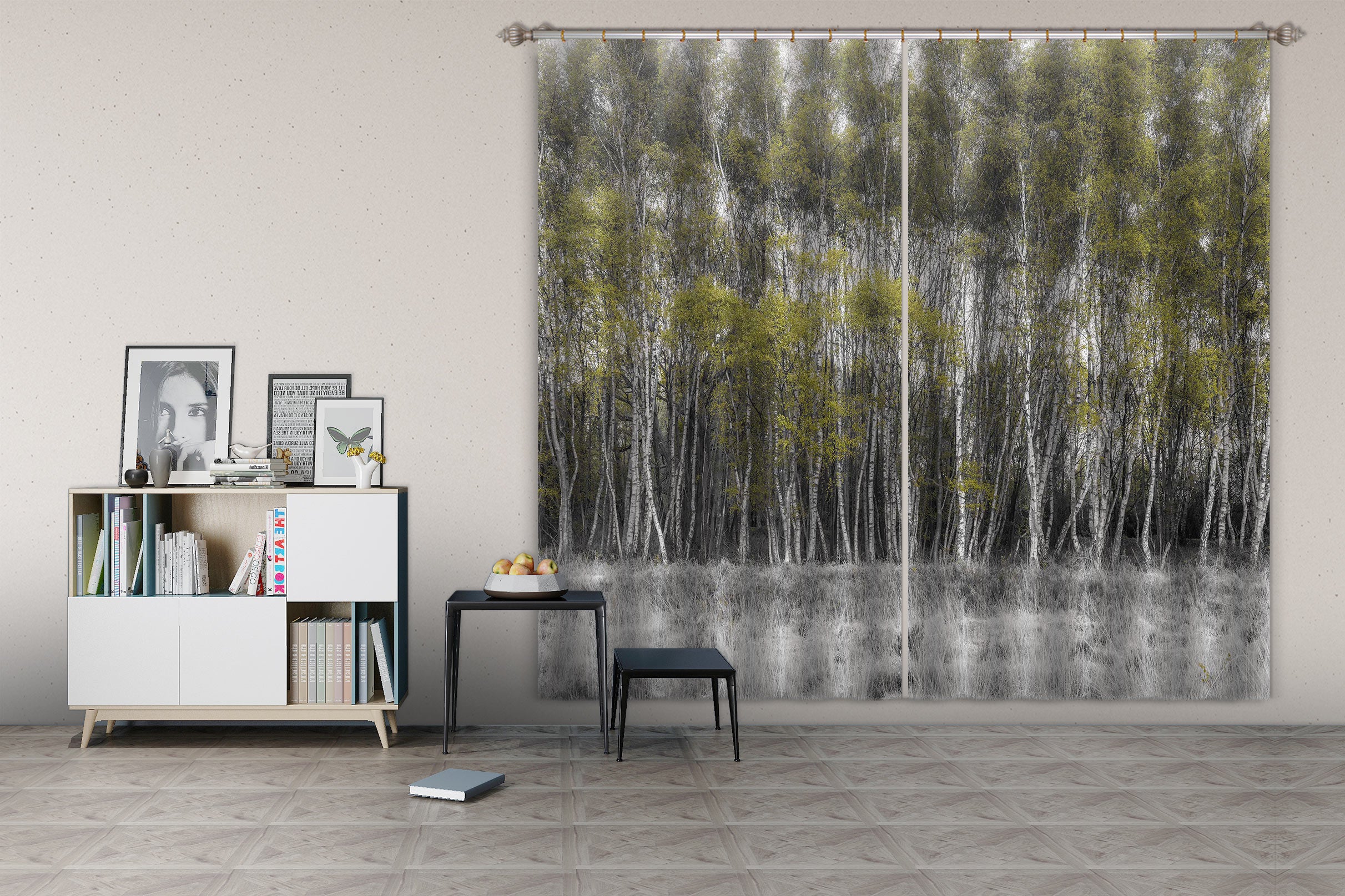 3D Forest Grass 055 Assaf Frank Curtain Curtains Drapes