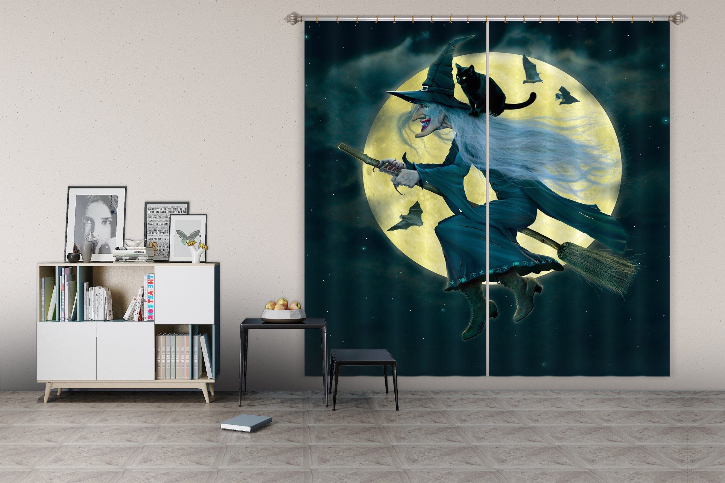 3D Witch 093 Vincent Hie Curtain Curtains Drapes Curtains AJ Creativity Home 