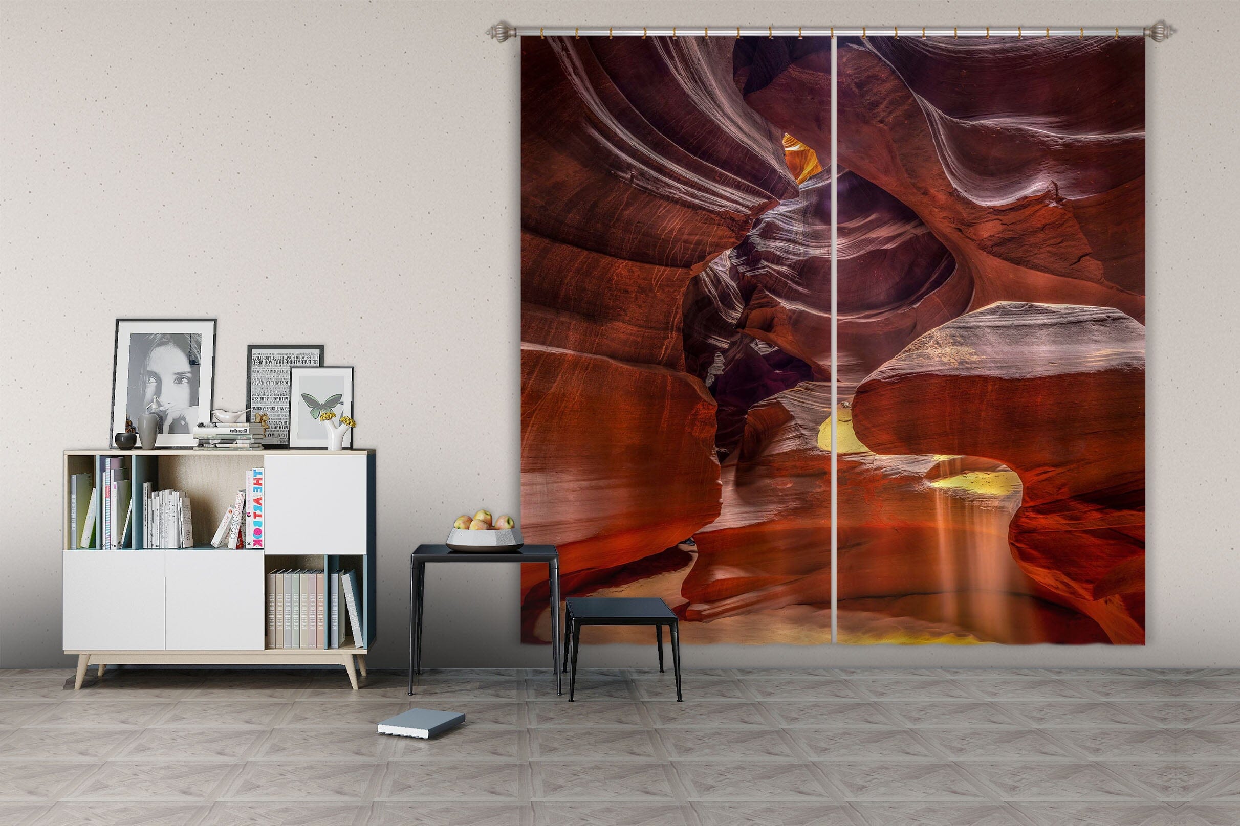 3D Gold Sand 070 Marco Carmassi Curtain Curtains Drapes Curtains AJ Creativity Home 