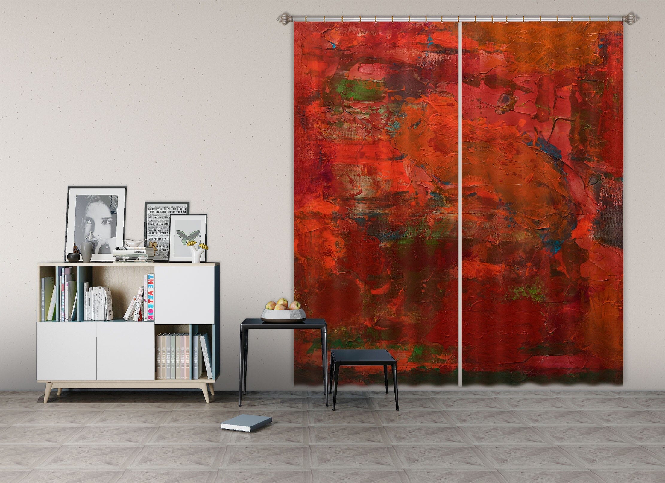 3D Red Ocean 108 Allan P. Friedlander Curtain Curtains Drapes Curtains AJ Creativity Home 