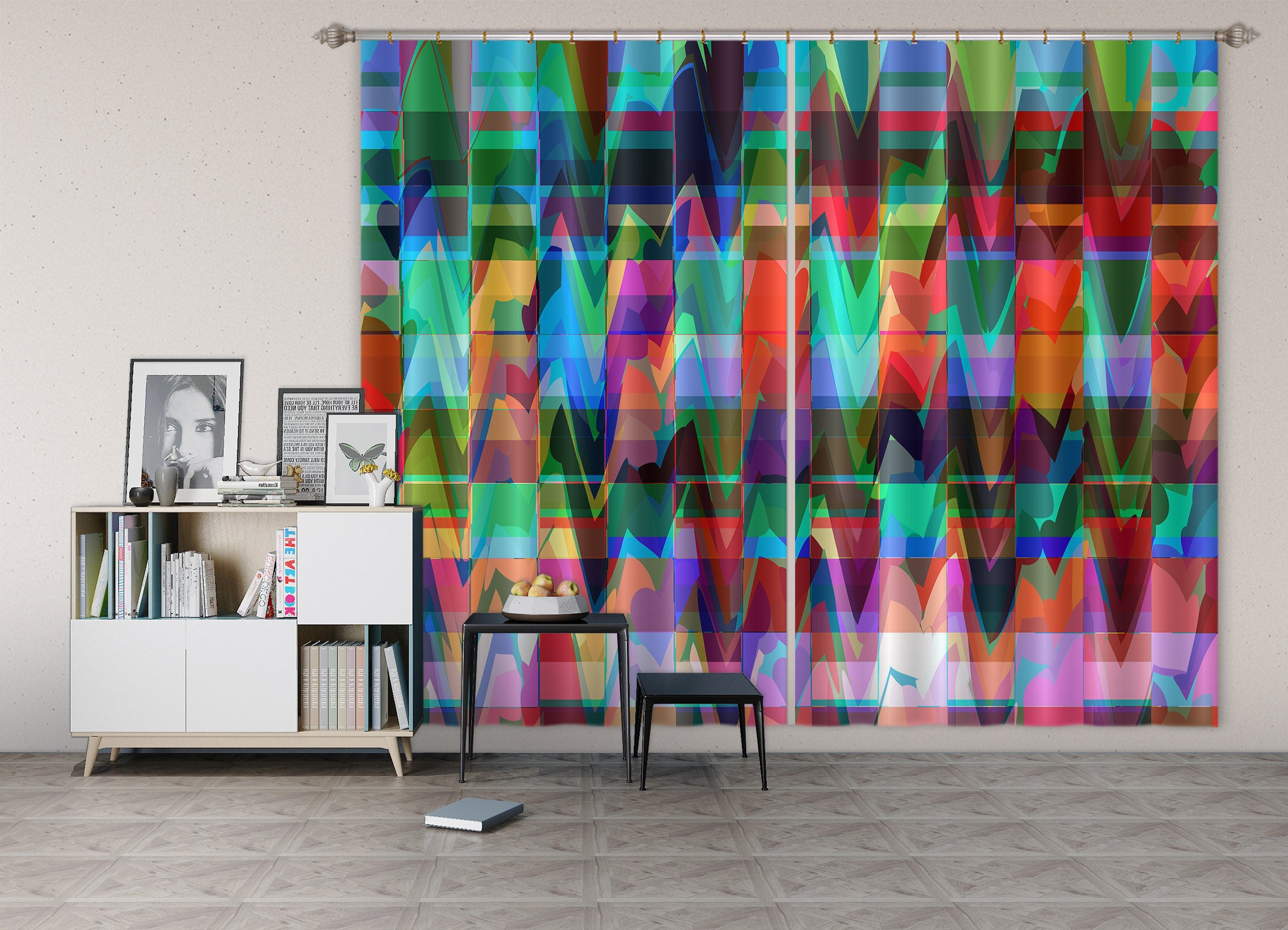 3D Color Pattern 70087 Shandra Smith Curtain Curtains Drapes