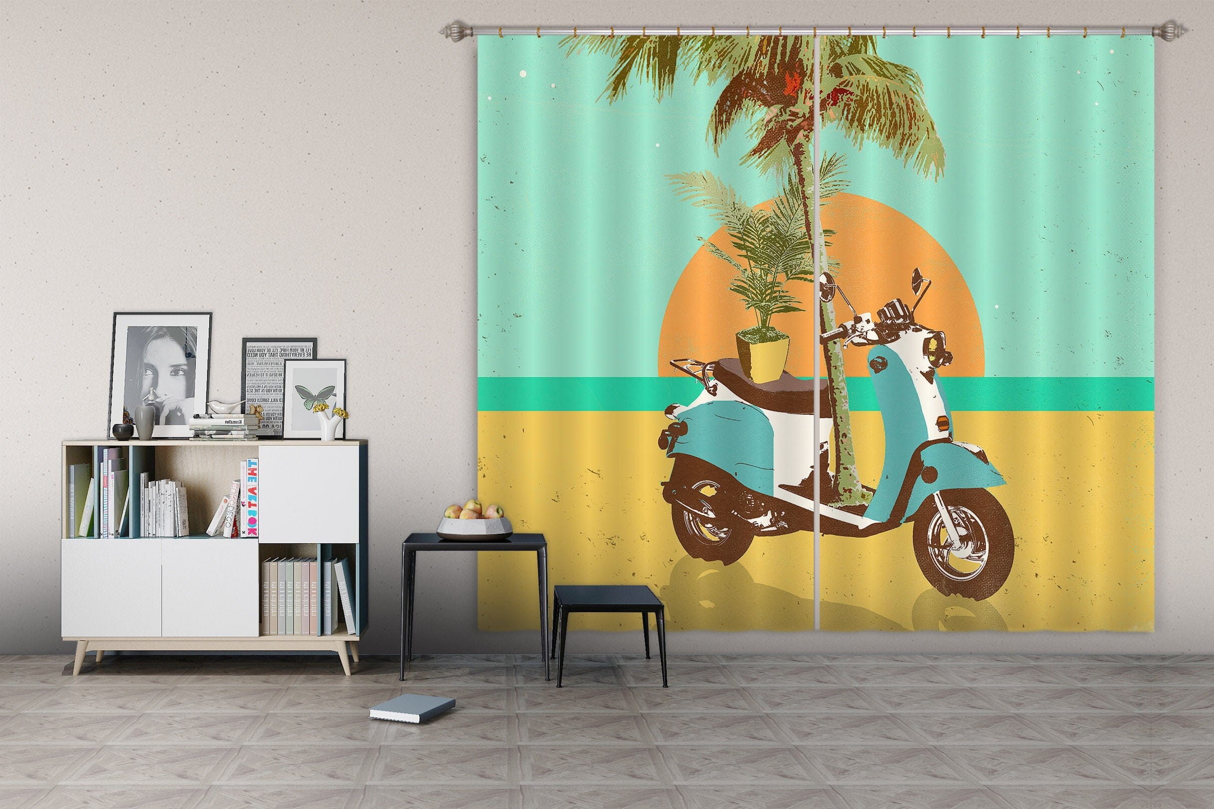 3D Sunrise Beach 054 Showdeer Curtain Curtains Drapes Curtains AJ Creativity Home 