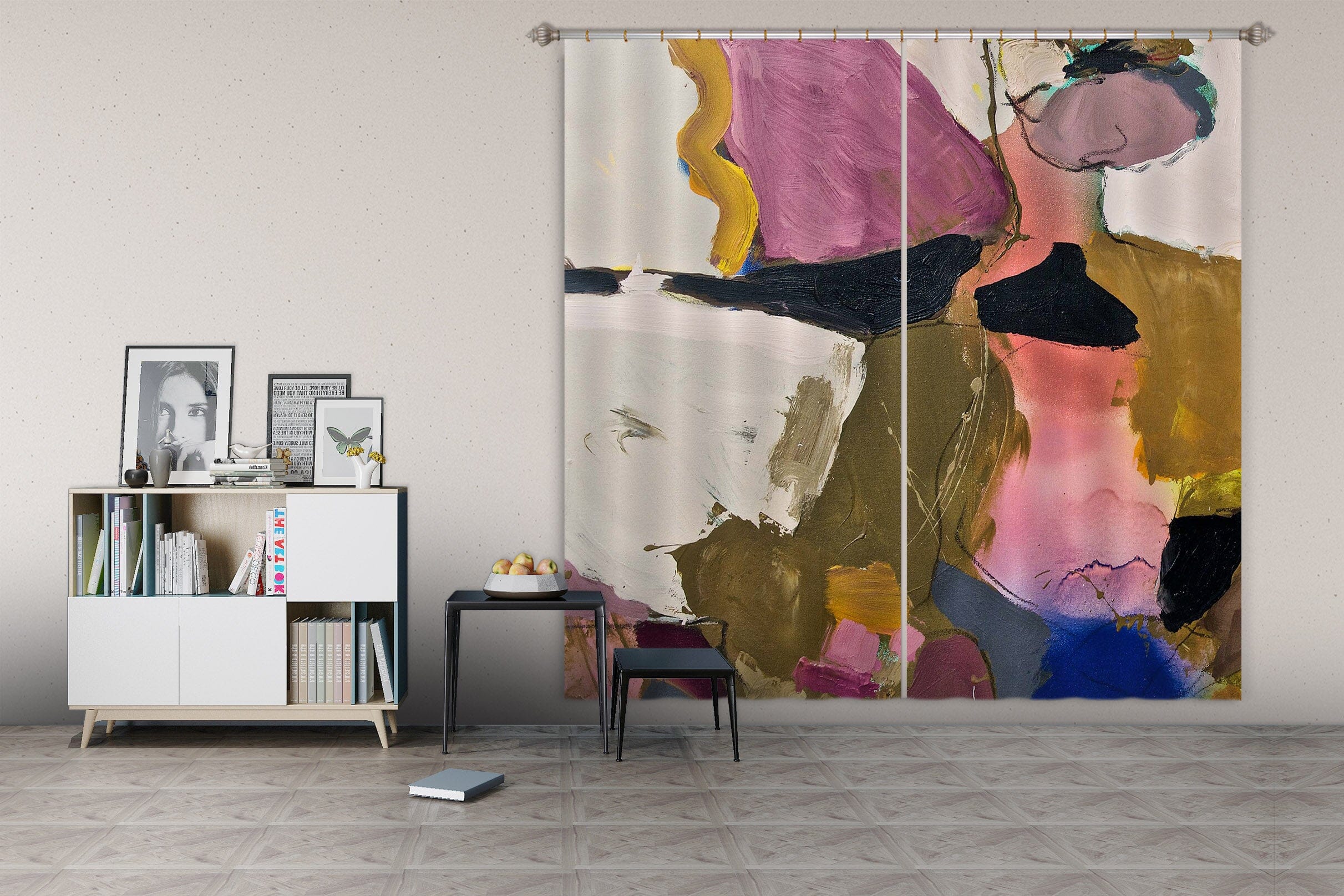 3D Color Graffiti 295 Allan P. Friedlander Curtain Curtains Drapes Curtains AJ Creativity Home 