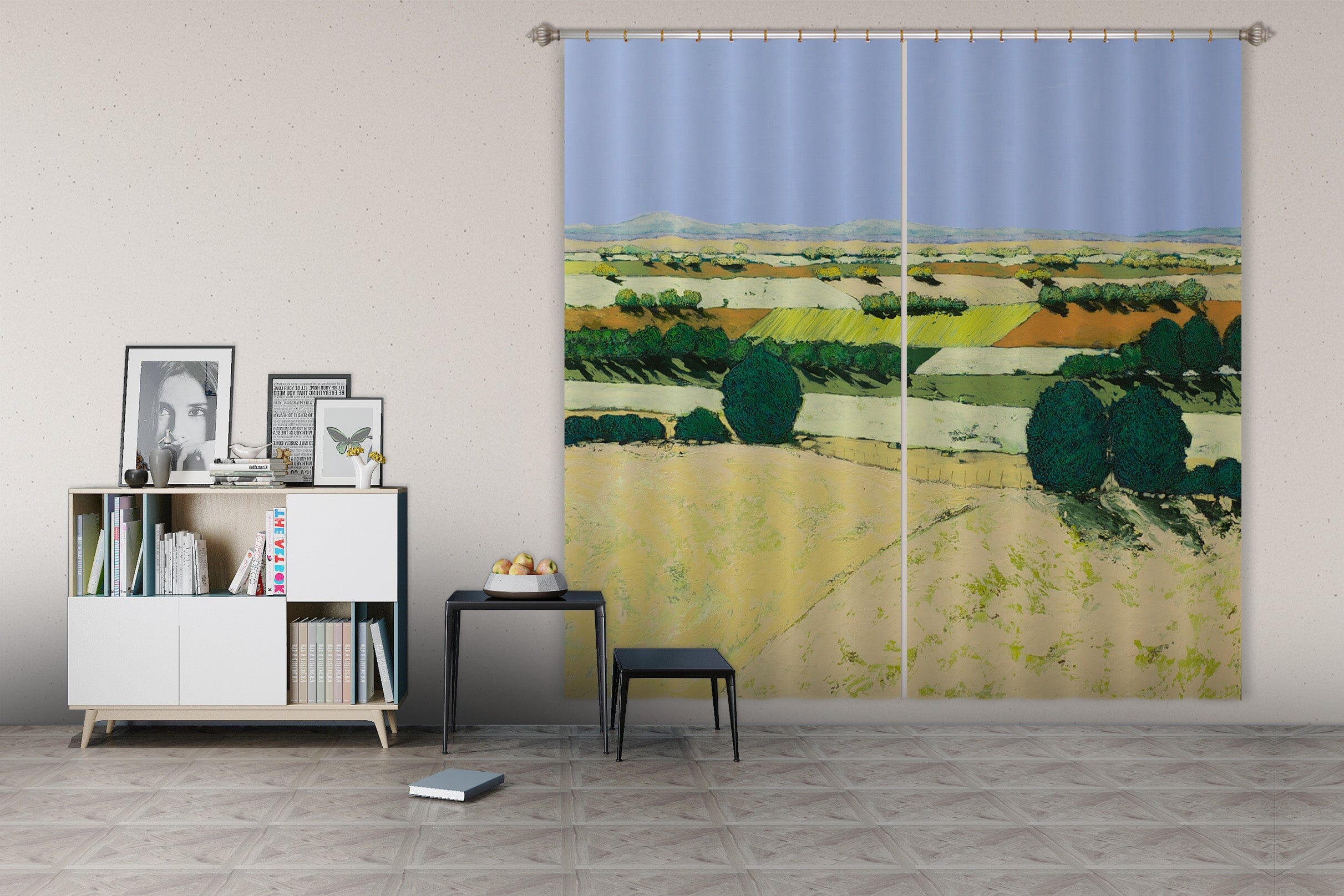 3D Green Field 107 Allan P. Friedlander Curtain Curtains Drapes Curtains AJ Creativity Home 