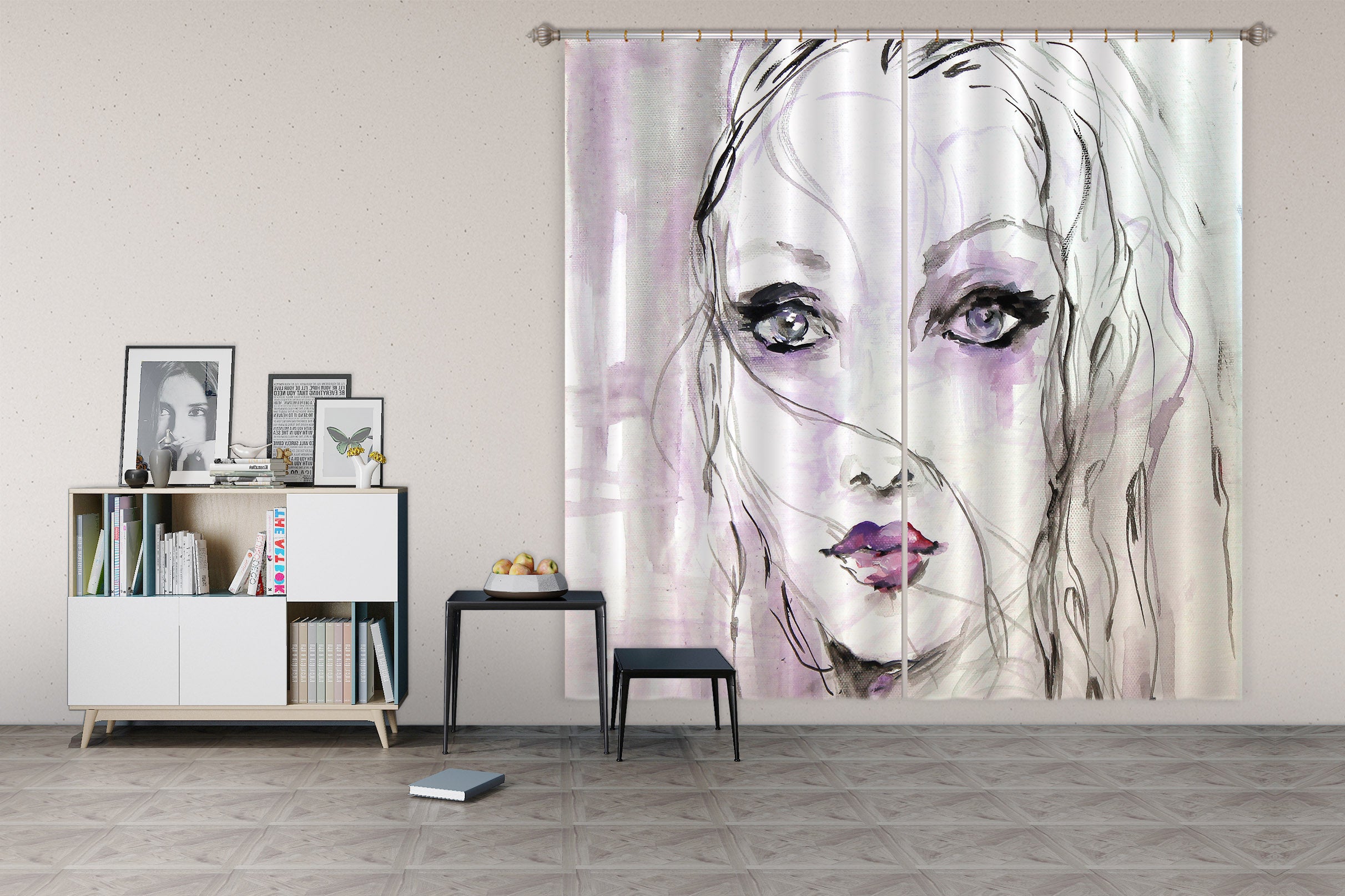 3D Woman 3063 Debi Coules Curtain Curtains Drapes