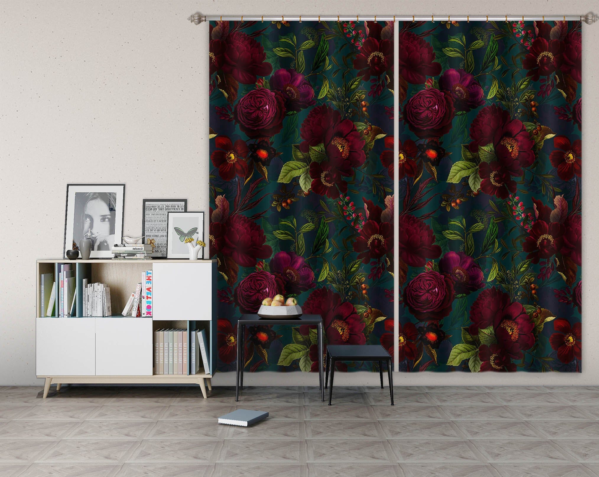 3D Night Tree 182 Uta Naumann Curtain Curtains Drapes Curtains AJ Creativity Home 