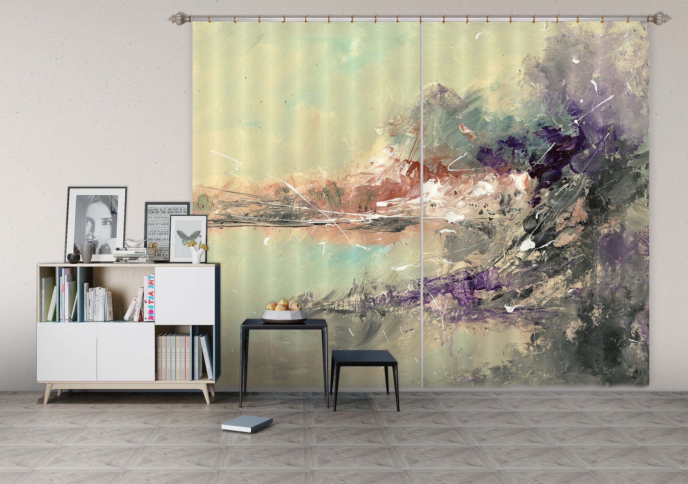 3D Seaside City 011 Anne Farrall Doyle Curtain Curtains Drapes Curtains AJ Creativity Home 