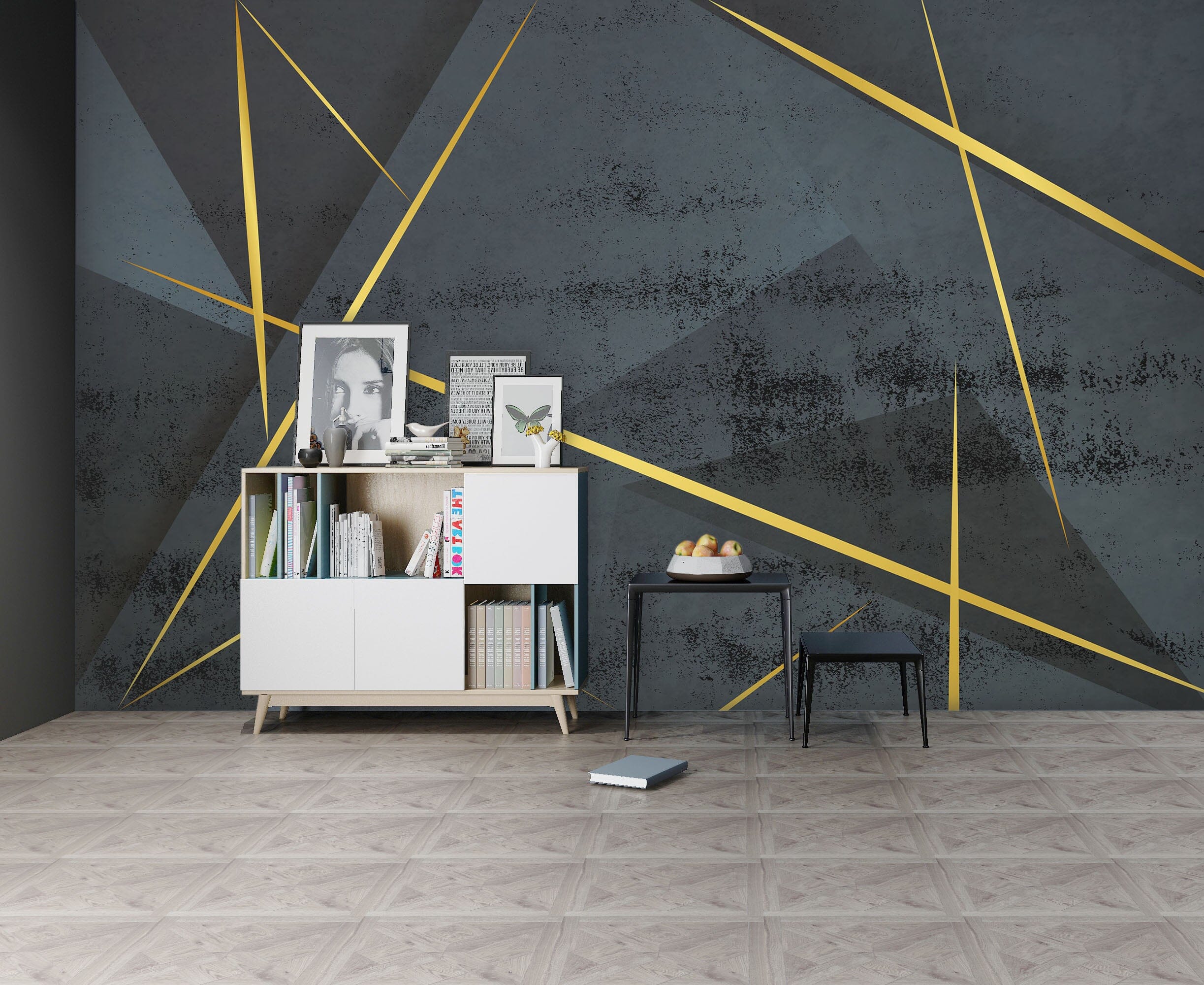 3D Black Triangle 1078 Wall Murals Wallpaper AJ Wallpaper 2 