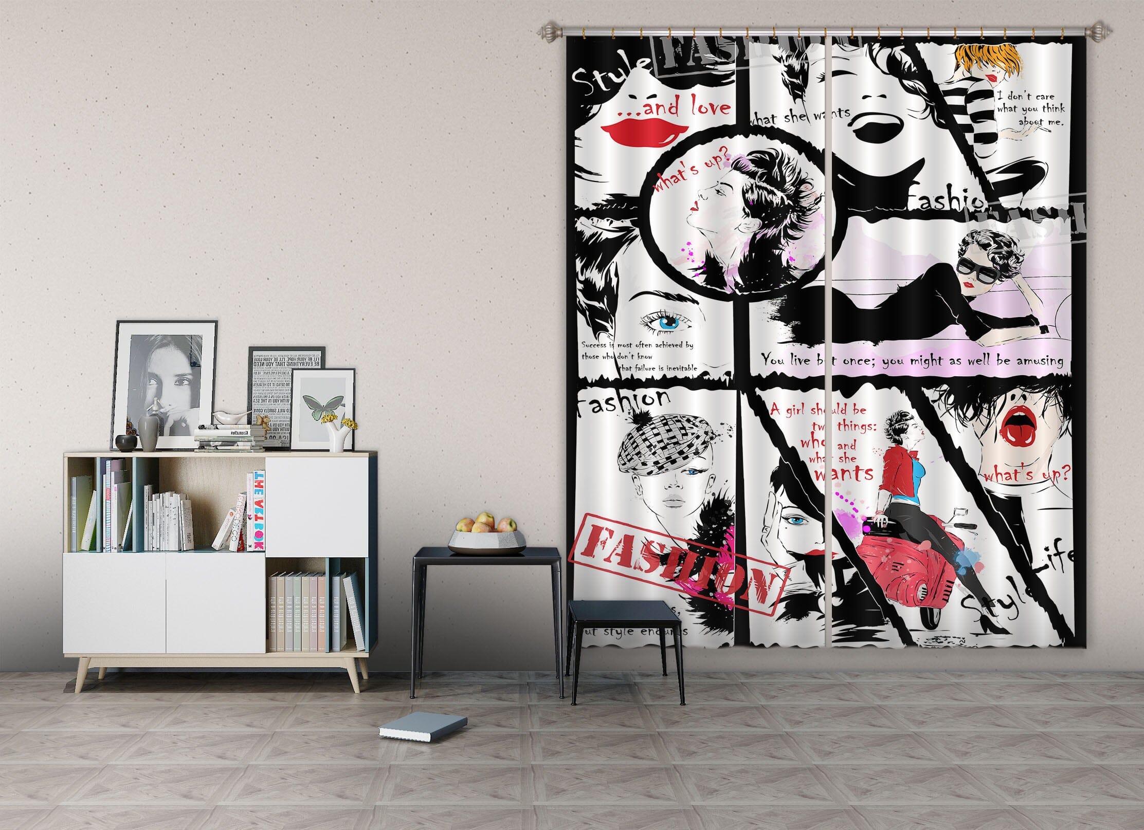 3D Color Graffiti 761 Curtains Drapes Wallpaper AJ Wallpaper 