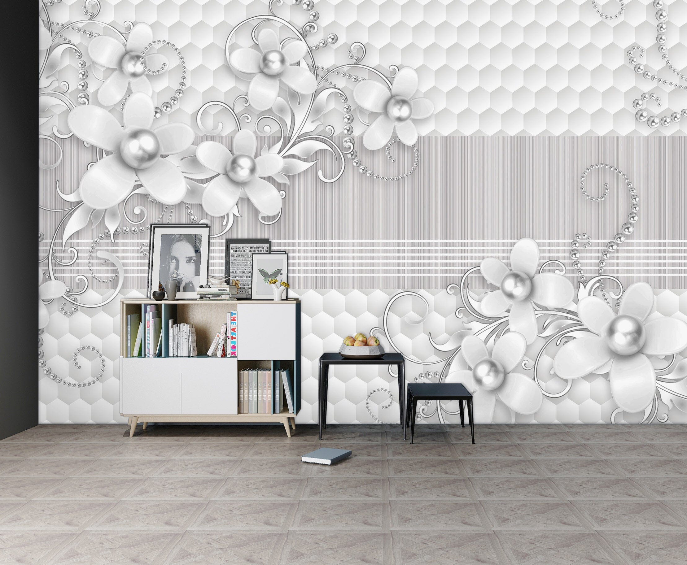 3D Diamond Flower 1472 Wall Murals Wallpaper AJ Wallpaper 2 