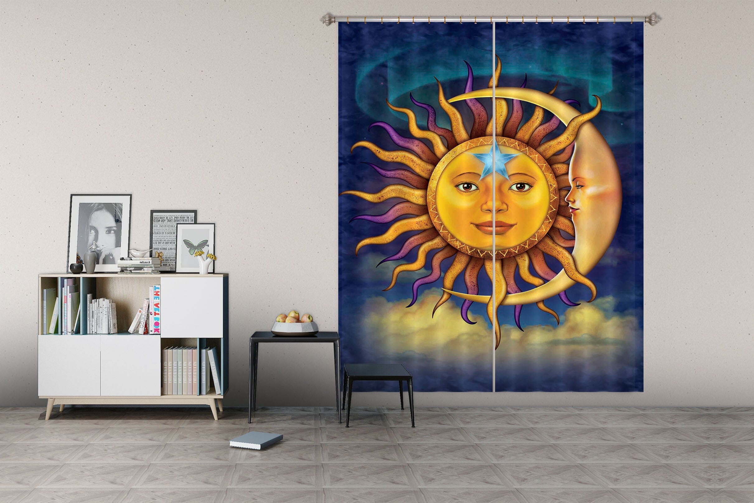 3D Sun God Religion 033 Vincent Hie Curtain Curtains Drapes Curtains AJ Creativity Home 