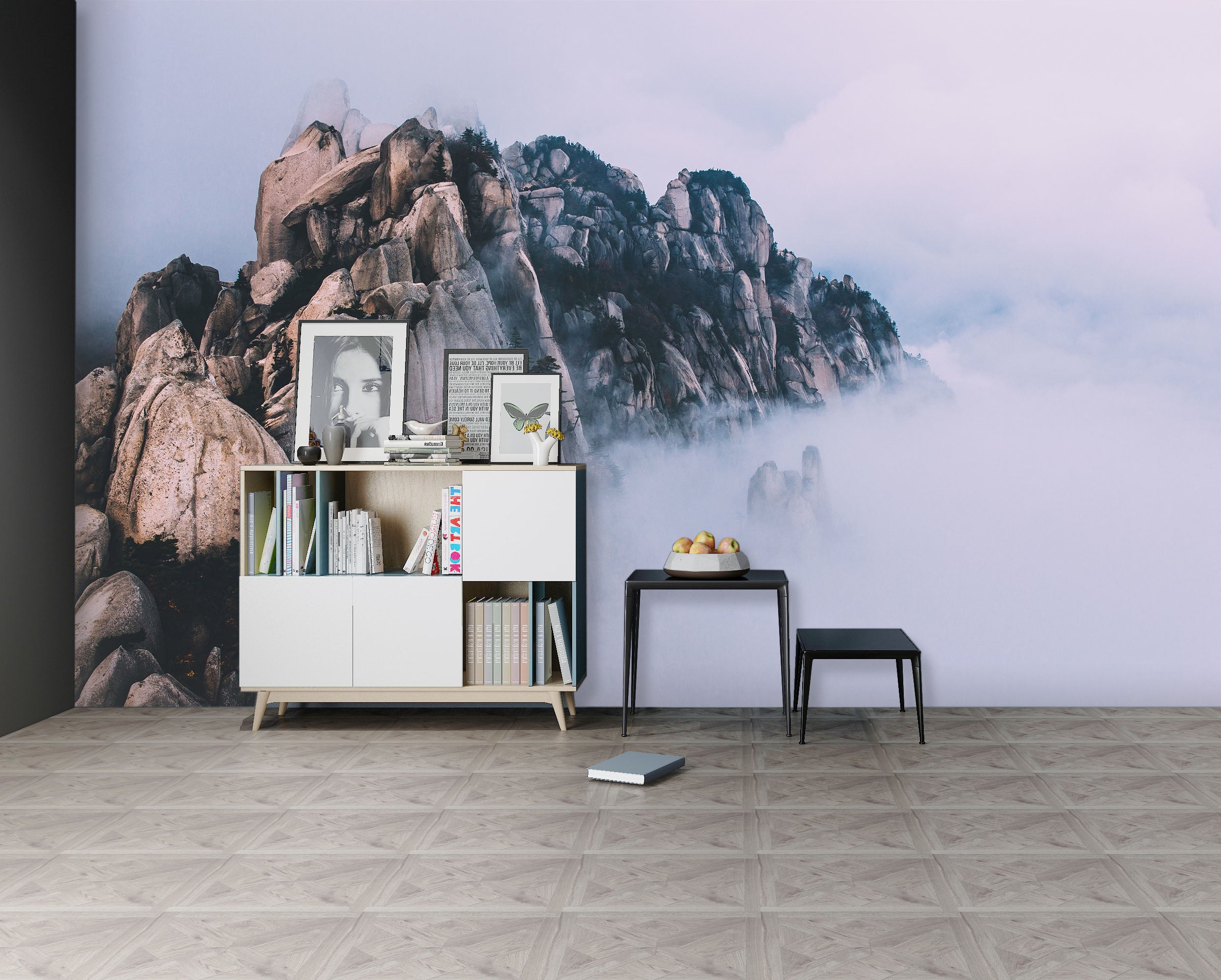 3D Mountains And Sea 1031 Wall Murals