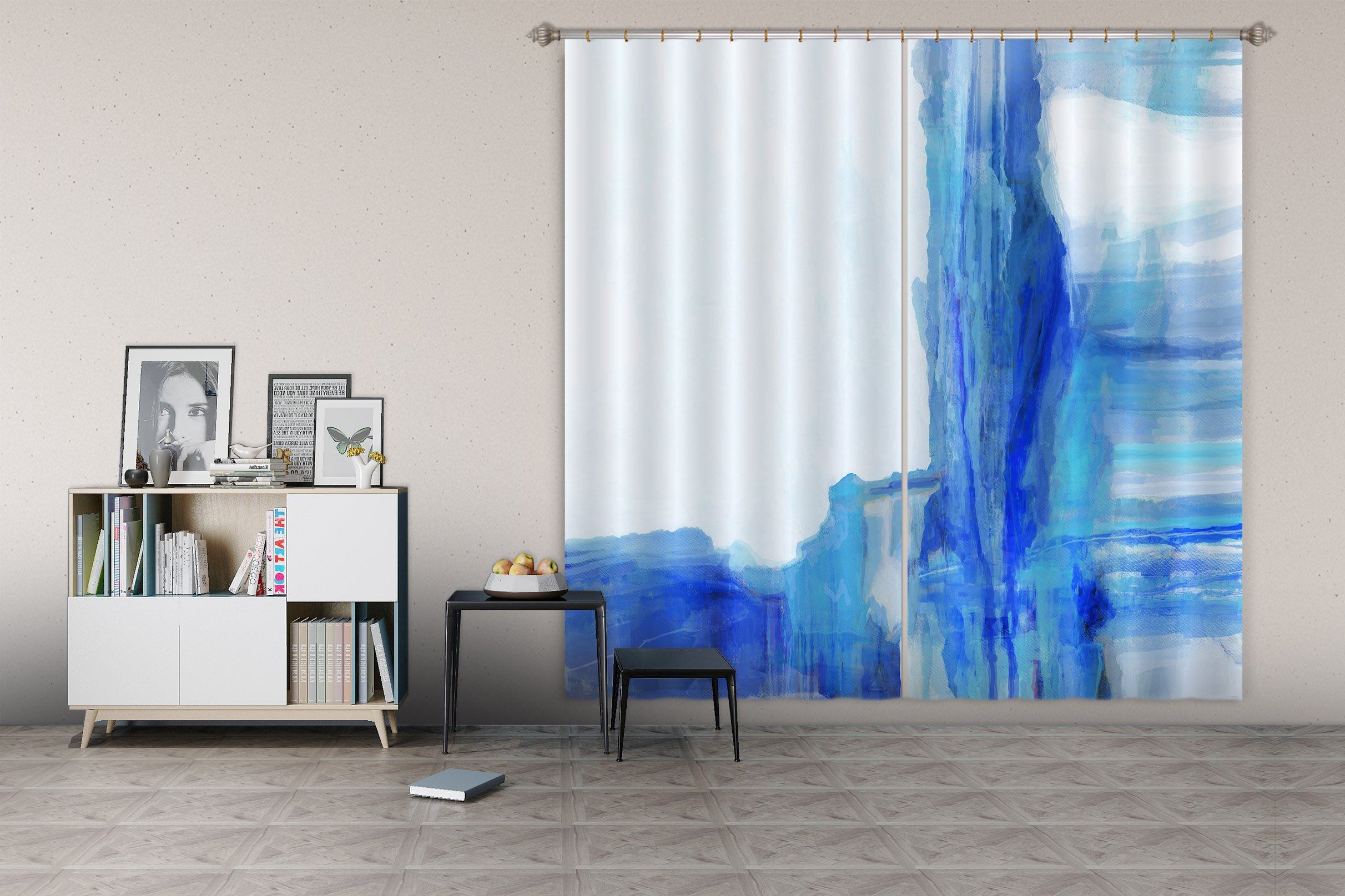 3D Blue Dream 062 Michael Tienhaara Curtain Curtains Drapes Curtains AJ Creativity Home 