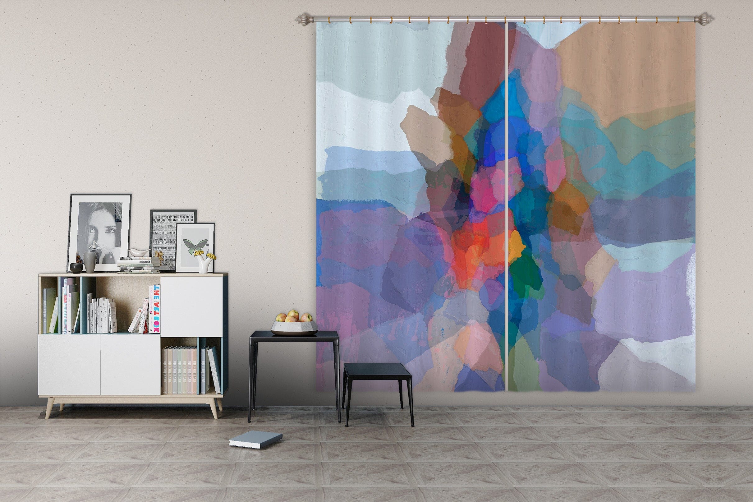 3D Color Pattern 204 Michael Tienhaara Curtain Curtains Drapes Curtains AJ Creativity Home 