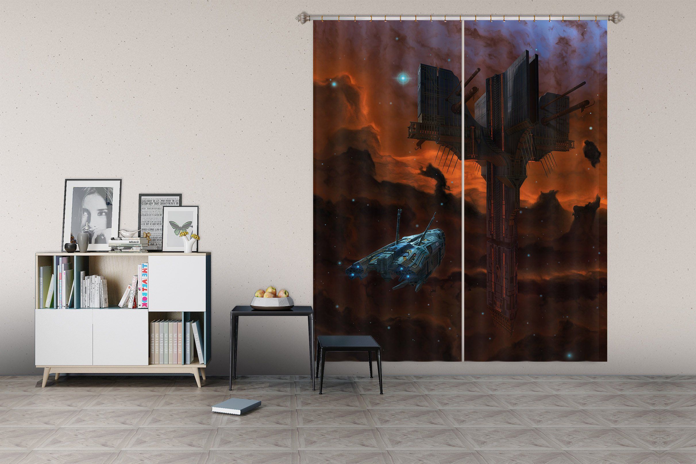 3D Alien Artifact 007 Vincent Hie Curtain Curtains Drapes Curtains AJ Creativity Home 