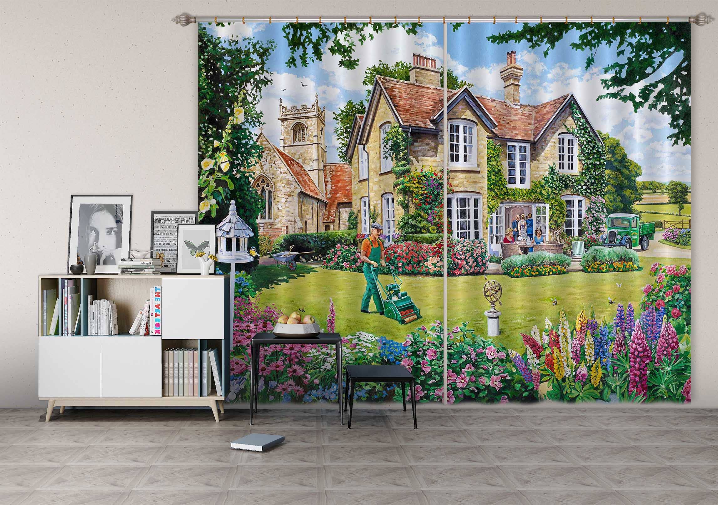 3D The Vicarage 110 Trevor Mitchell Curtain Curtains Drapes Curtains AJ Creativity Home 