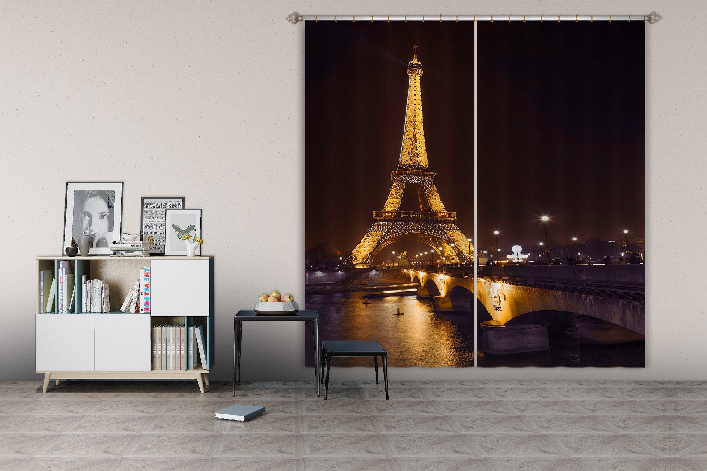 3D Eiffel Tower 003 Assaf Frank Curtain Curtains Drapes Curtains AJ Creativity Home 