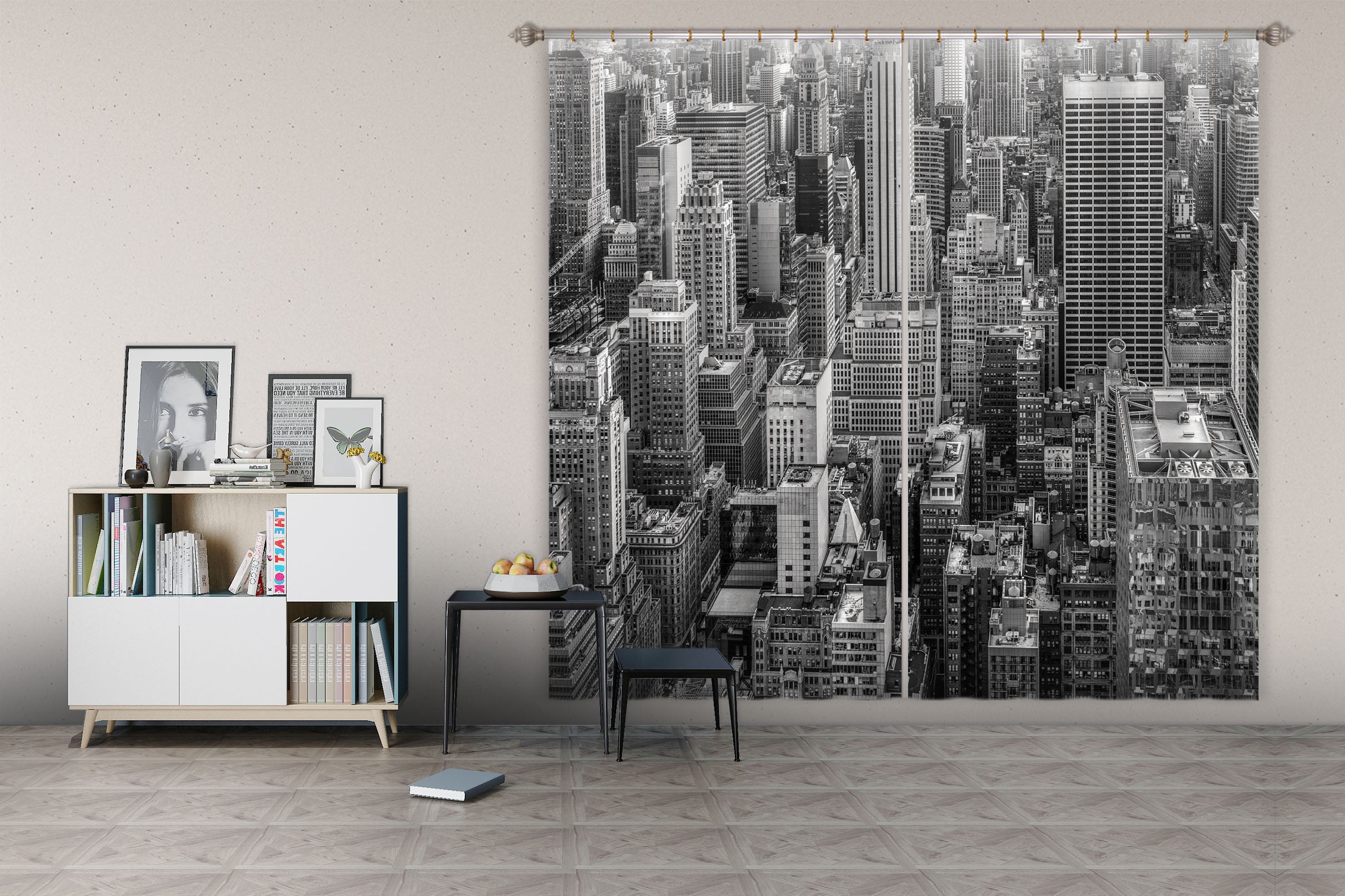 3D Grey Building 142 Marco Carmassi Curtain Curtains Drapes