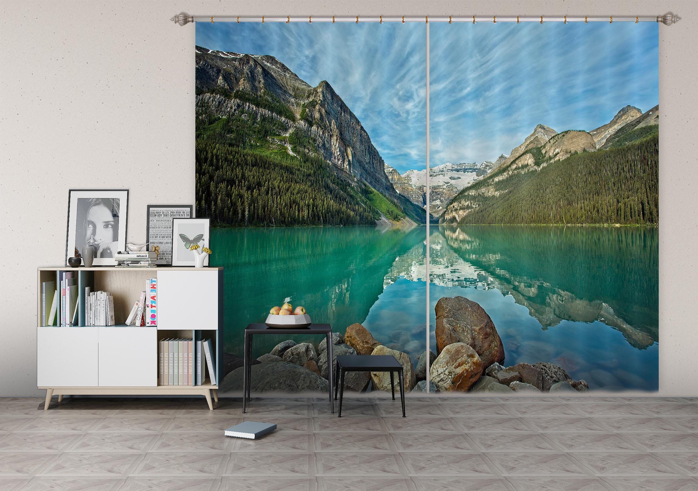 3D Clear Lake 055 Kathy Barefield Curtain Curtains Drapes Curtains AJ Creativity Home 