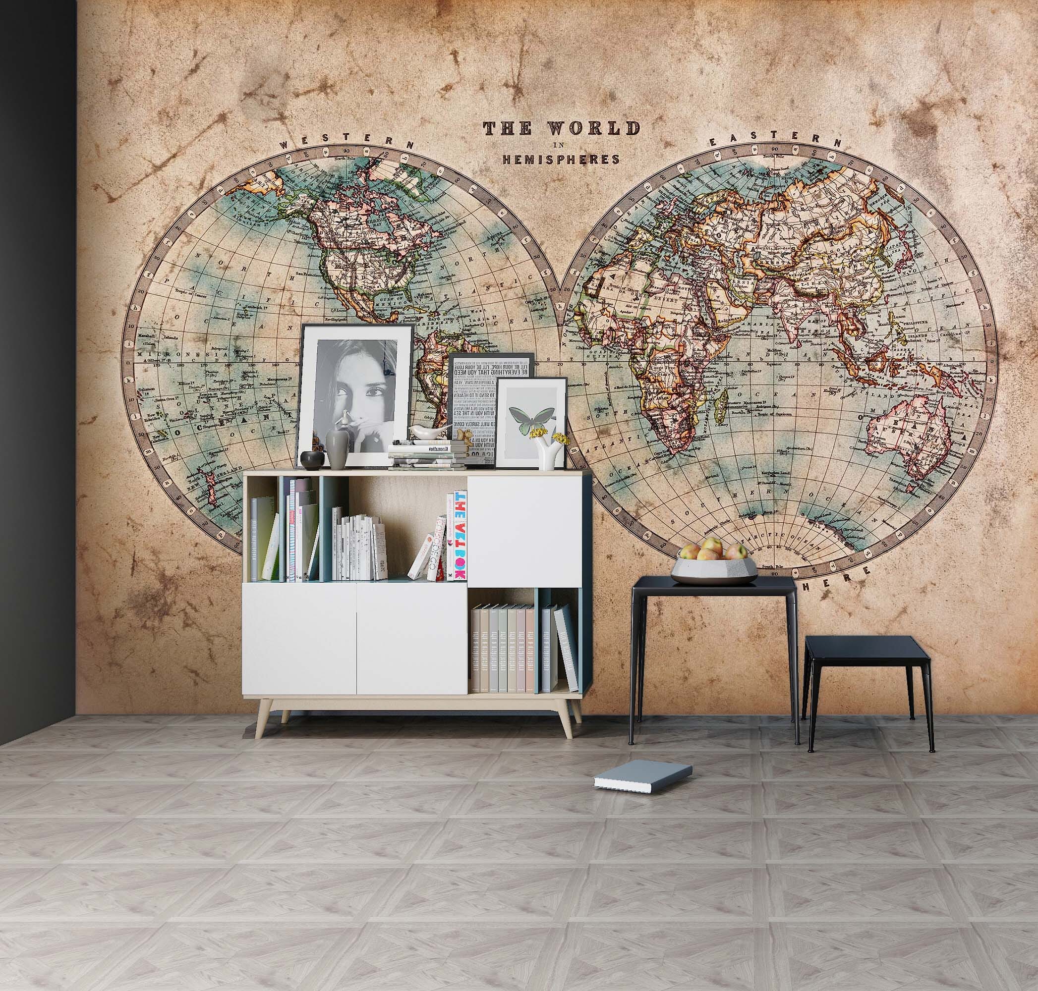 3D Red World Map 120 Wall Murals Wallpaper AJ Wallpaper 2 