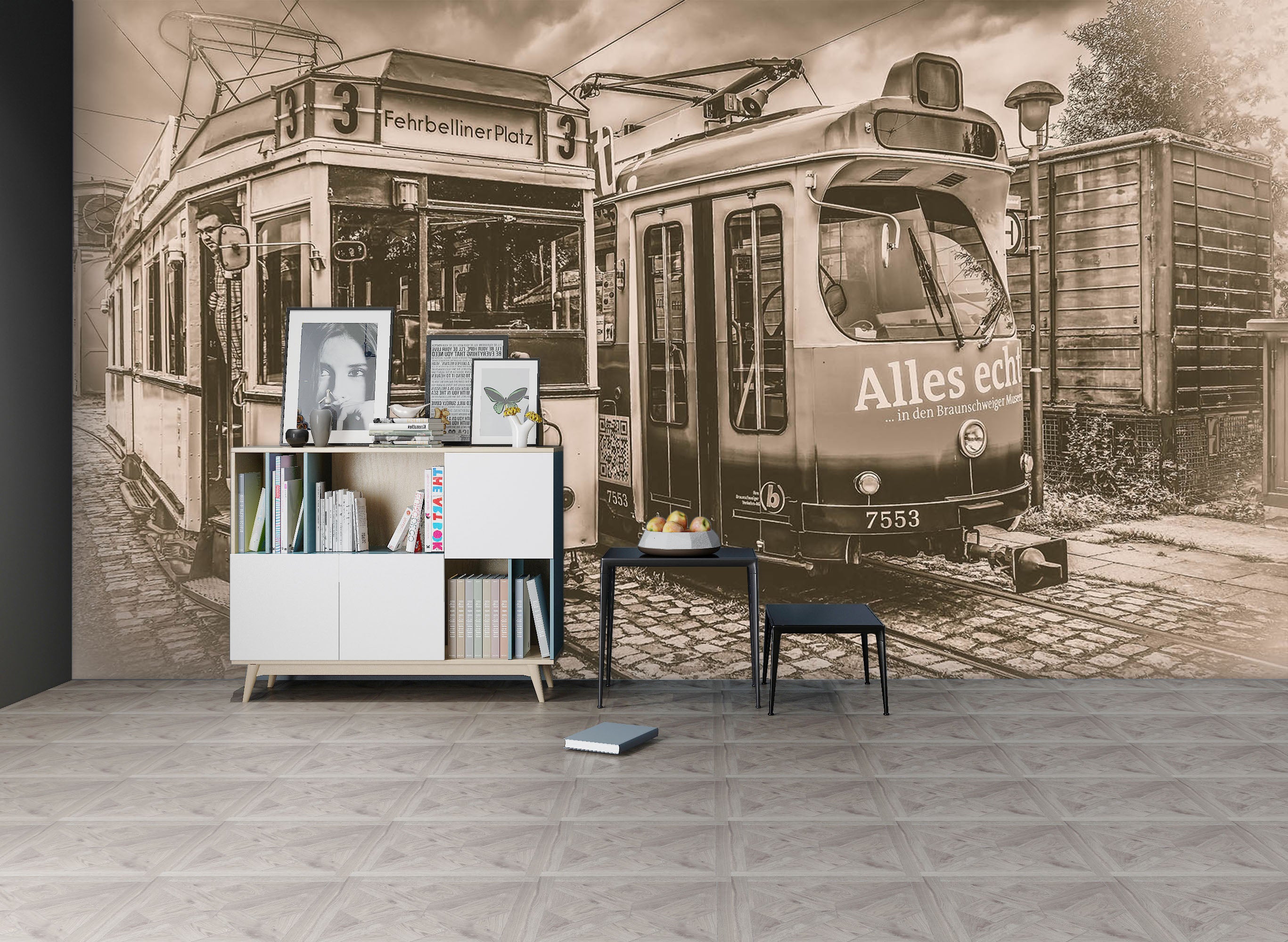 3D Abandoned Train 047 Vehicle Wall Murals