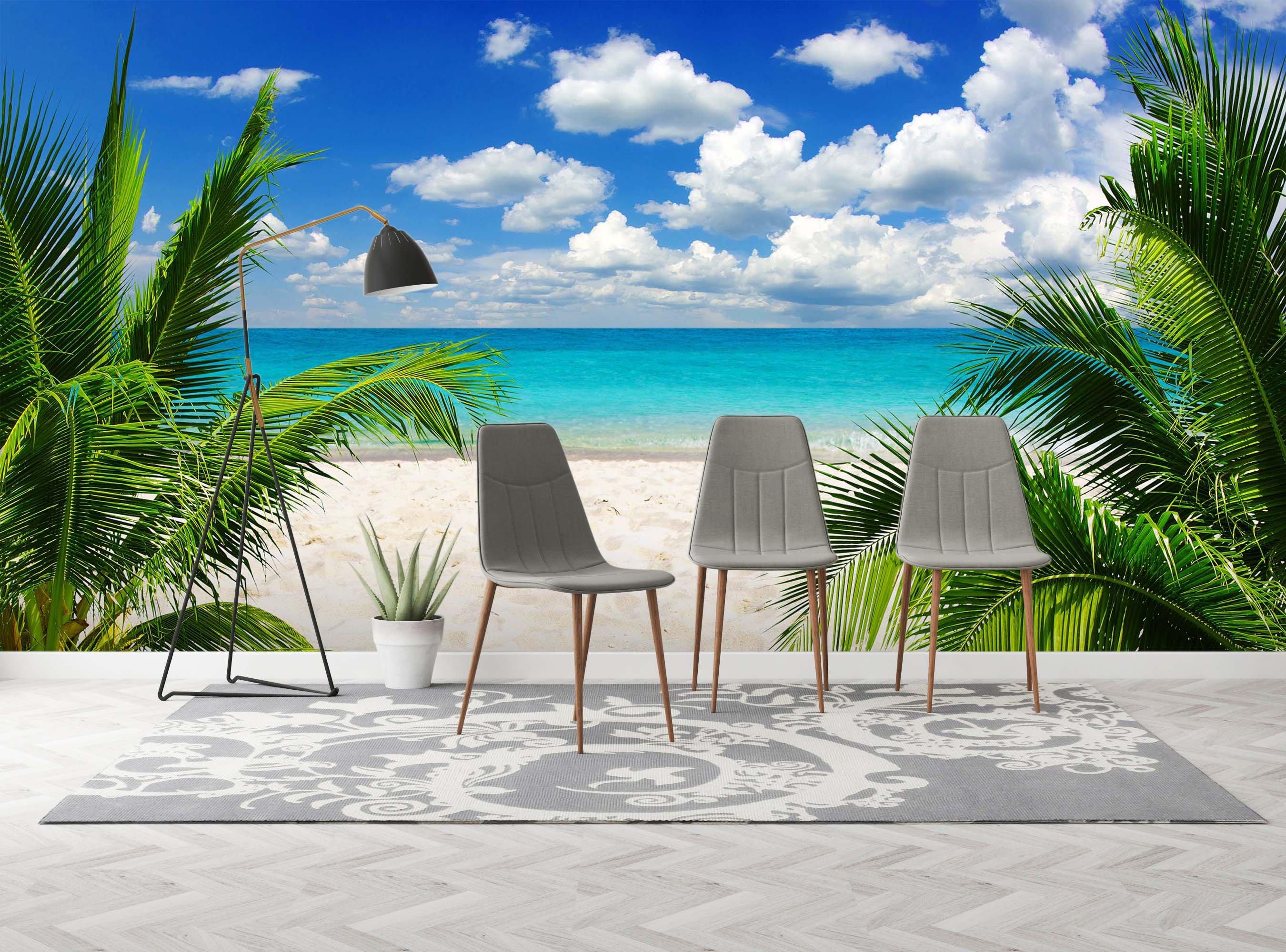 3D Beach Coconut Palm 16 Wall Murals Wallpaper AJ Wallpaper 2 
