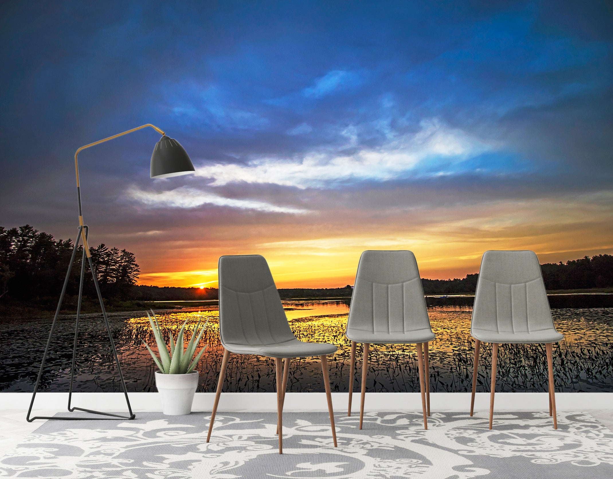 3D Clouds Sunset 85021 Jerry LoFaro Wall Mural Wall Murals