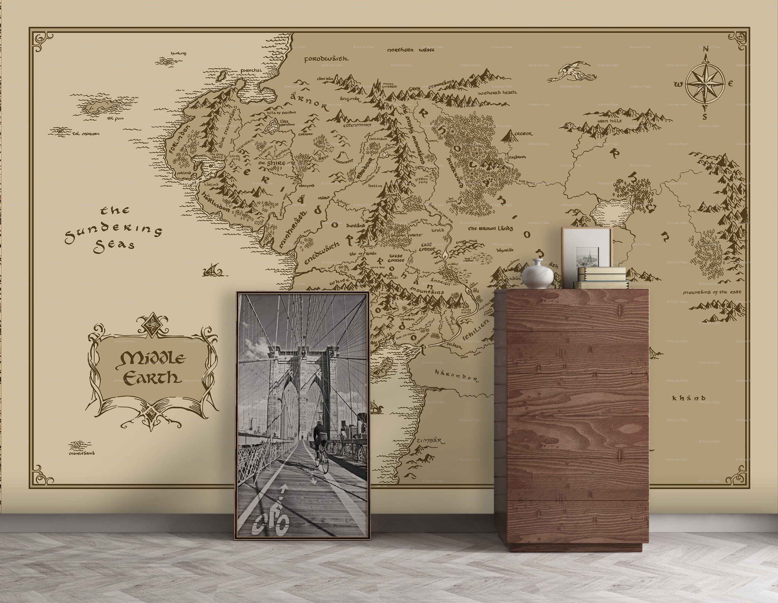 3D World Map Yellow 025 Wall Murals Wallpaper AJ Wallpaper 2 