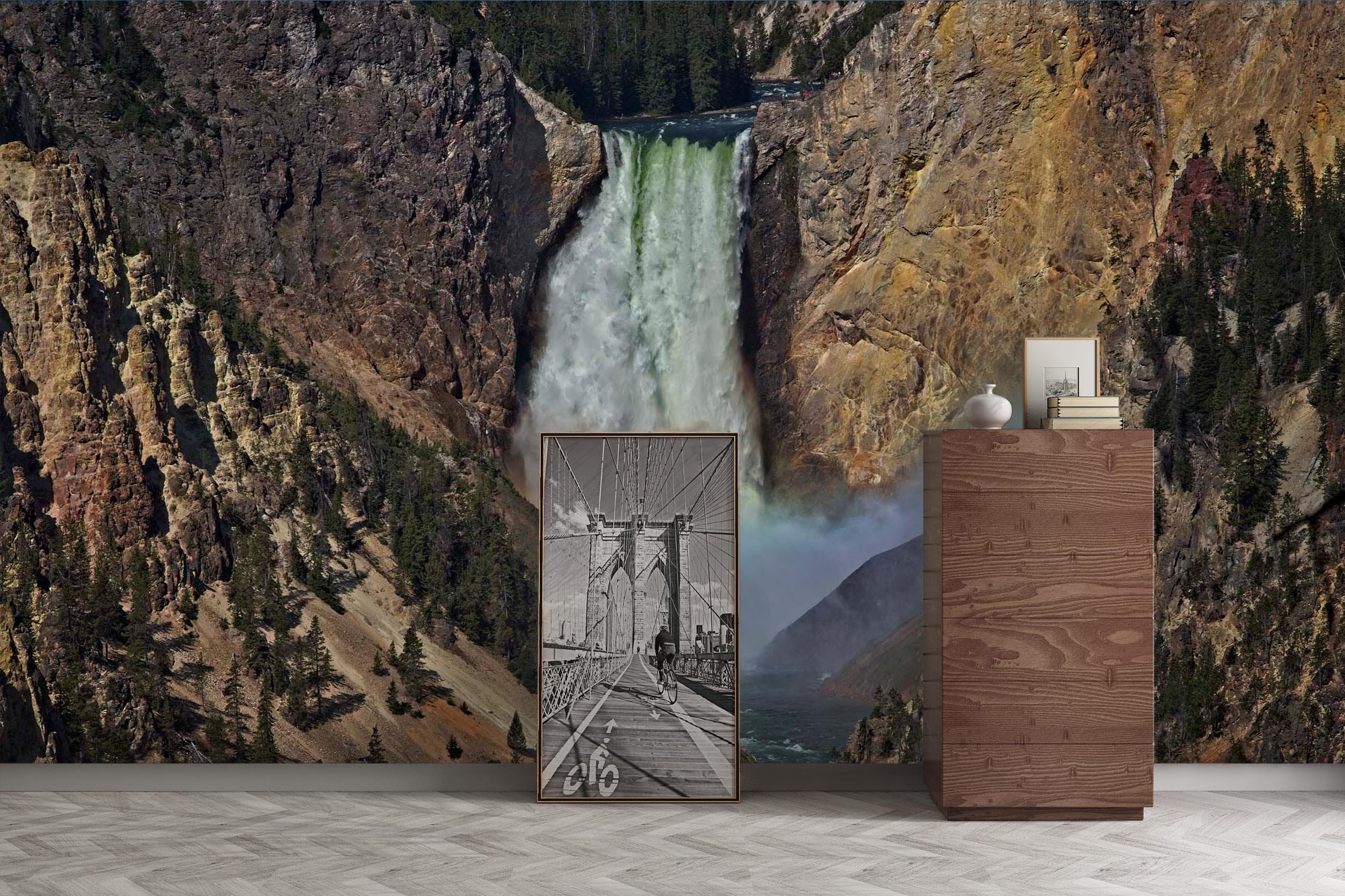 3D Rainbow Waterfall 122 Kathy Barefield Wall Mural Wall Murals Wallpaper AJ Wallpaper 2 