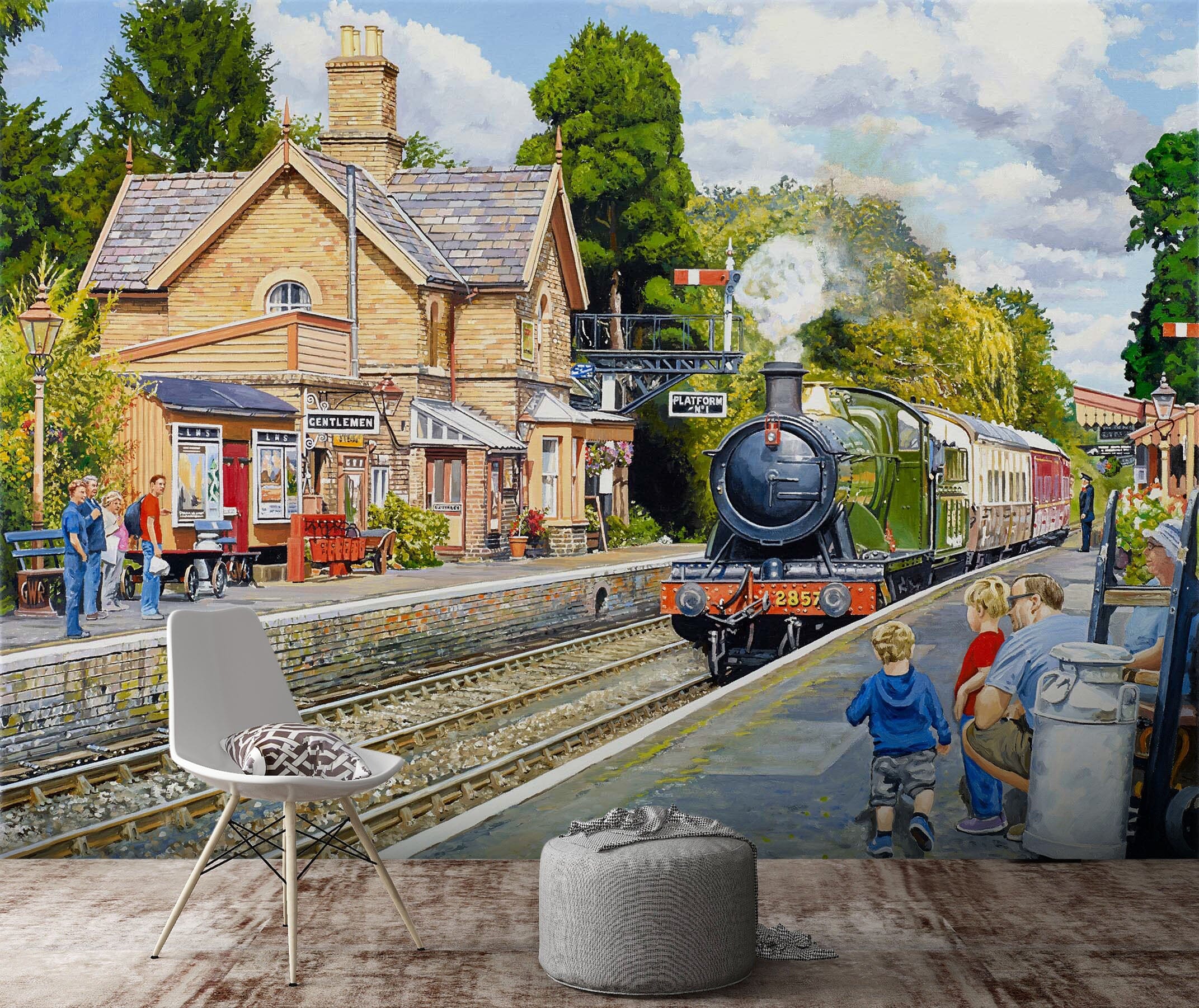 3D Train 1026 Trevor Mitchell Wall Mural Wall Murals Wallpaper AJ Wallpaper 2 