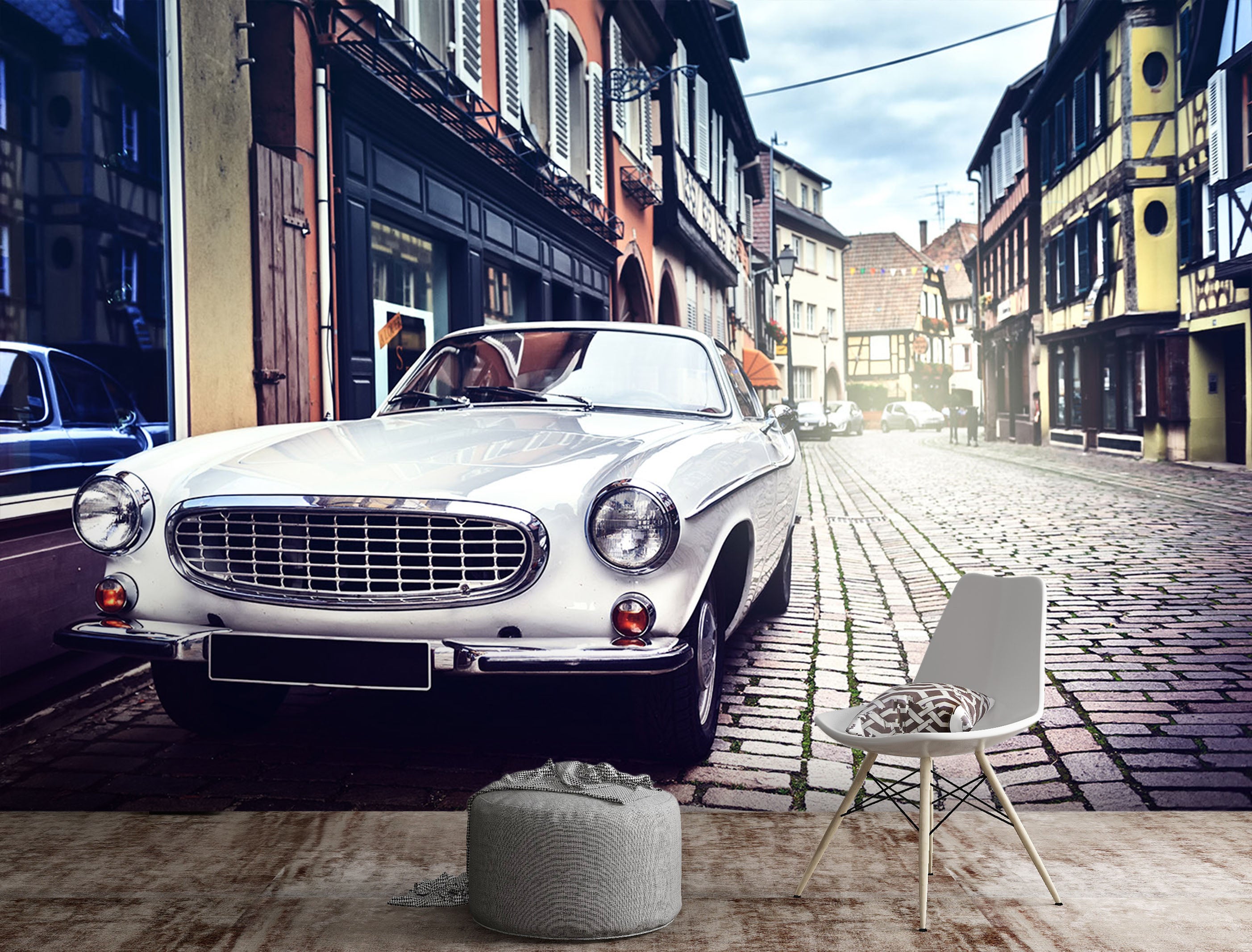 3D Street Classic Car 220 Vehicle Wall Murals