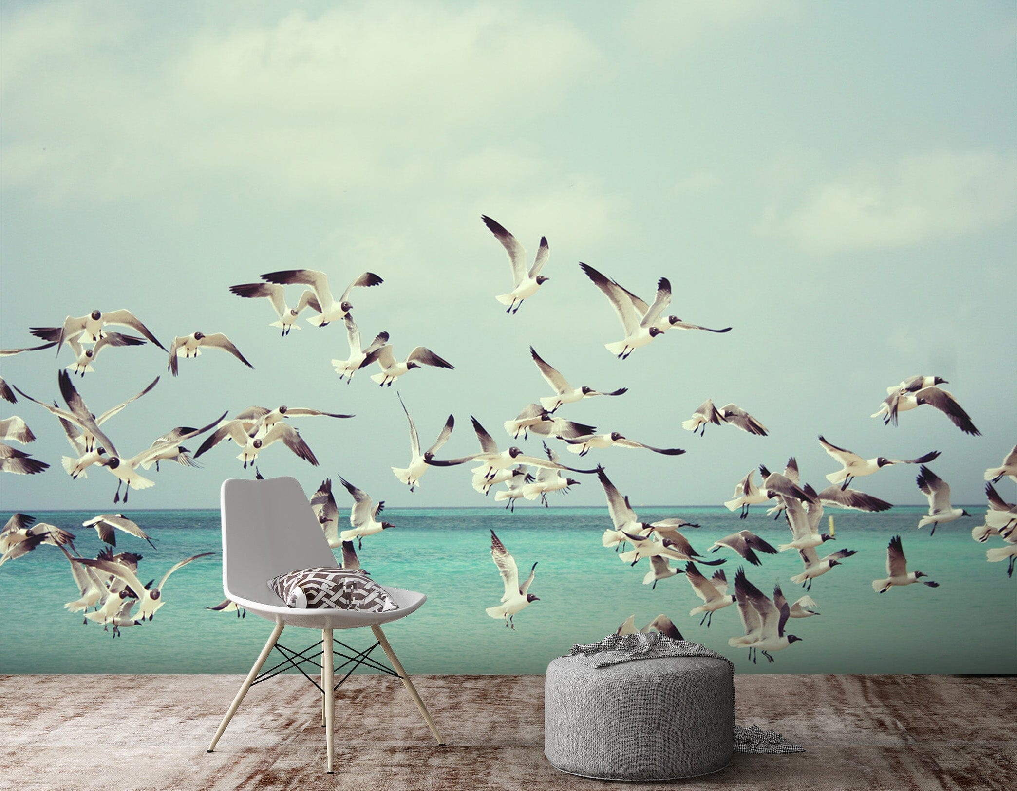 3D Seagull Group 262 Wall Murals Wallpaper AJ Wallpaper 2 