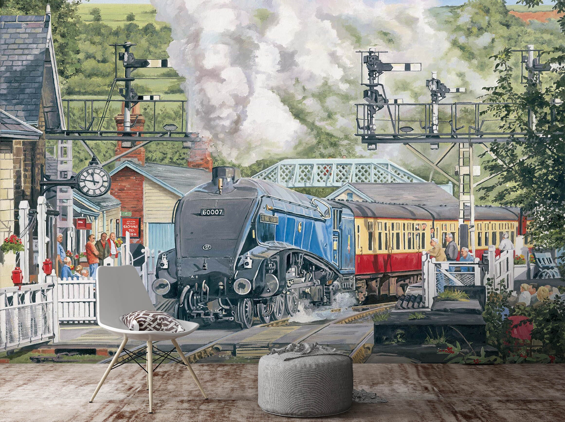 3D Sir Nigel Gresley At Grosmont 1049 Trevor Mitchell Wall Mural Wall Murals Wallpaper AJ Wallpaper 2 