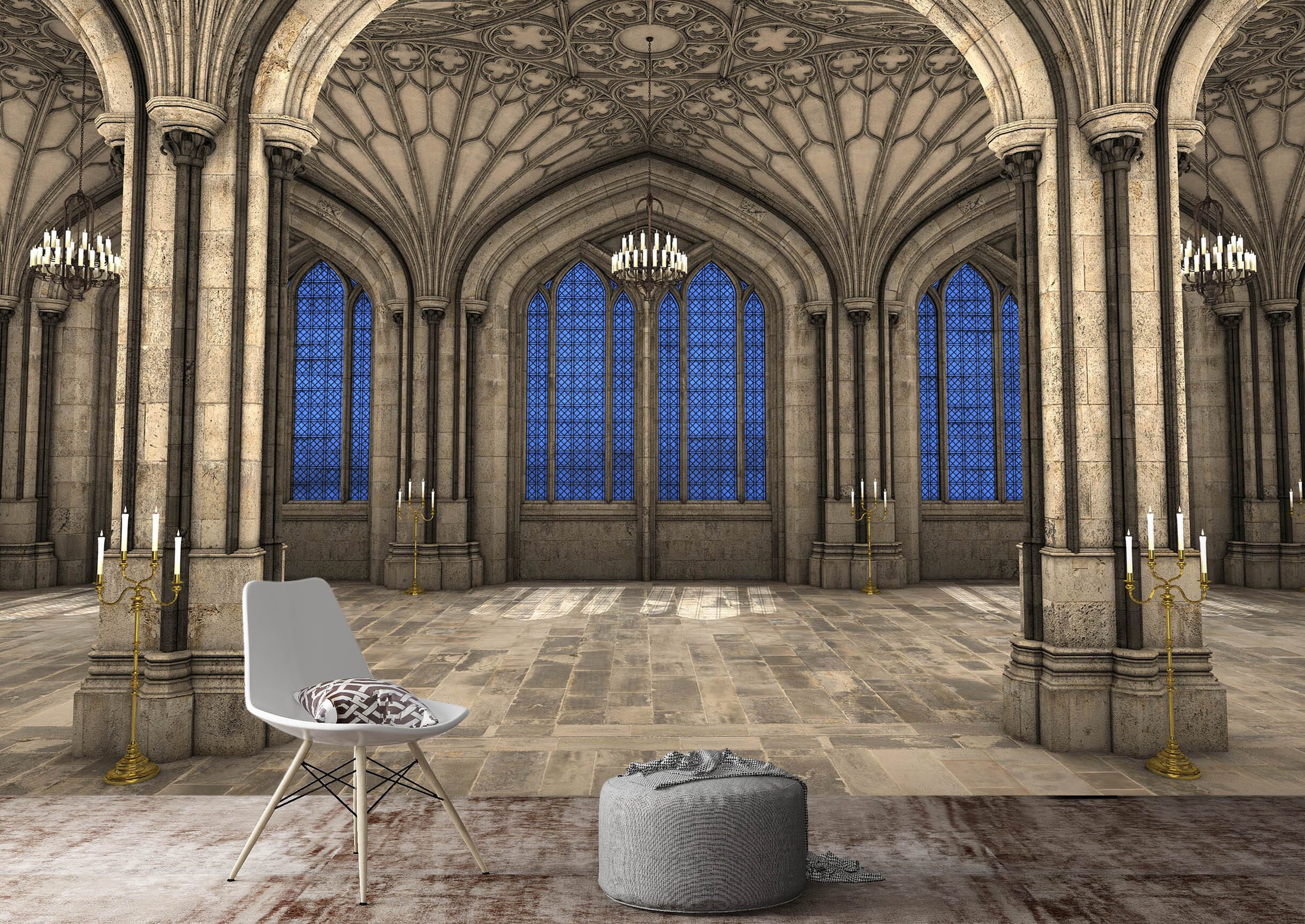 3D White Church 1124 Wall Murals Wallpaper AJ Wallpaper 2 
