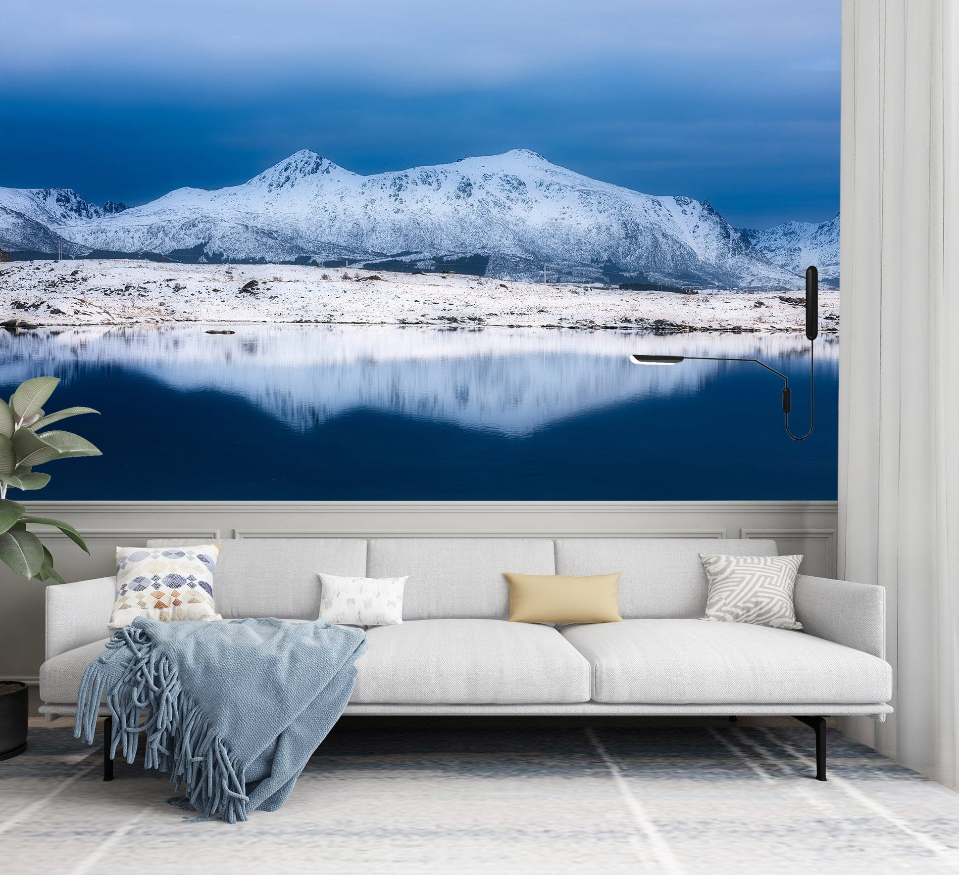3D Snow Mountain Lake 1403 Marco Carmassi Wall Mural Wall Murals Wallpaper AJ Wallpaper 2 