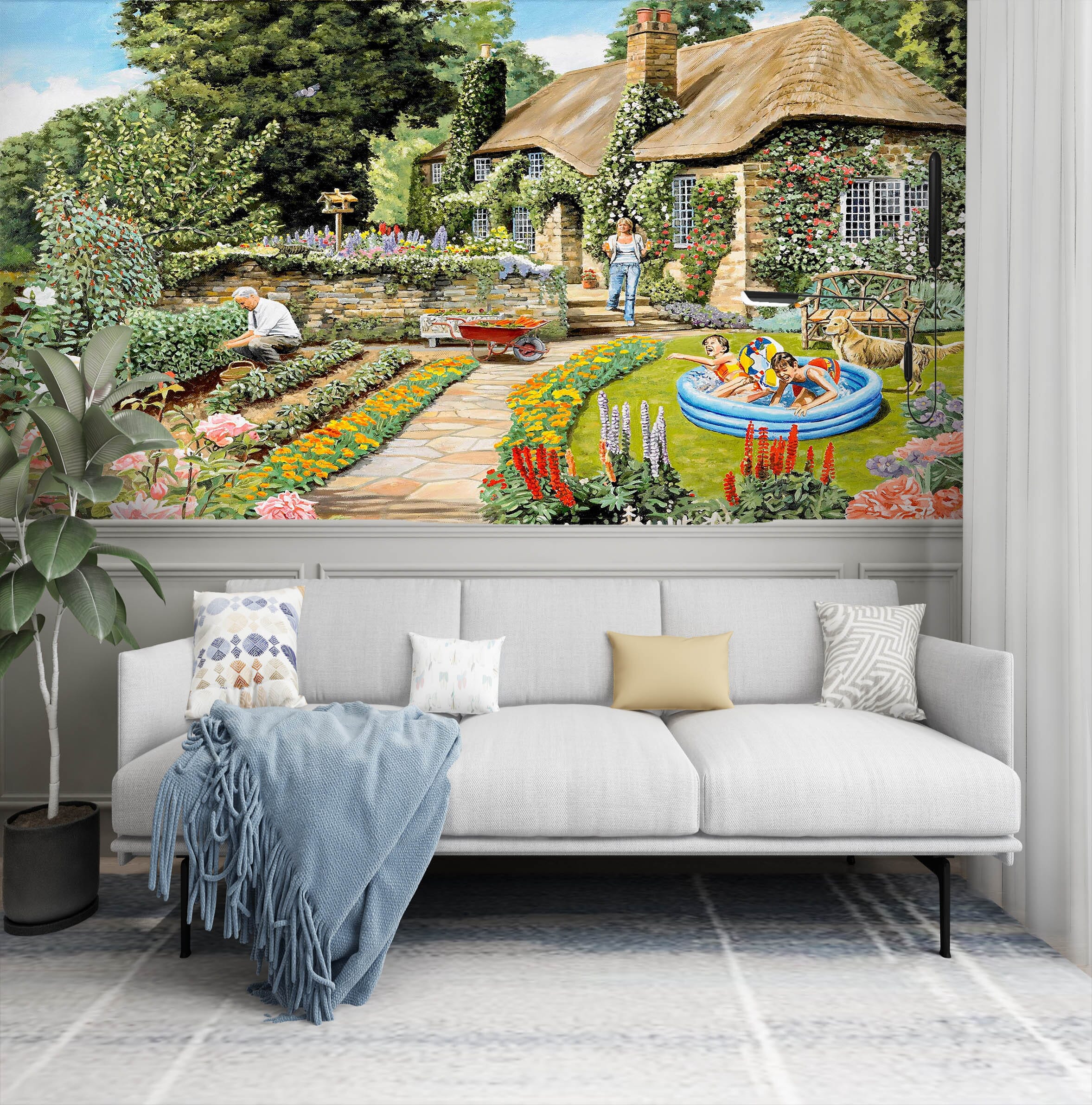 3D Summer Garden 1053 Trevor Mitchell Wall Mural Wall Murals Wallpaper AJ Wallpaper 2 