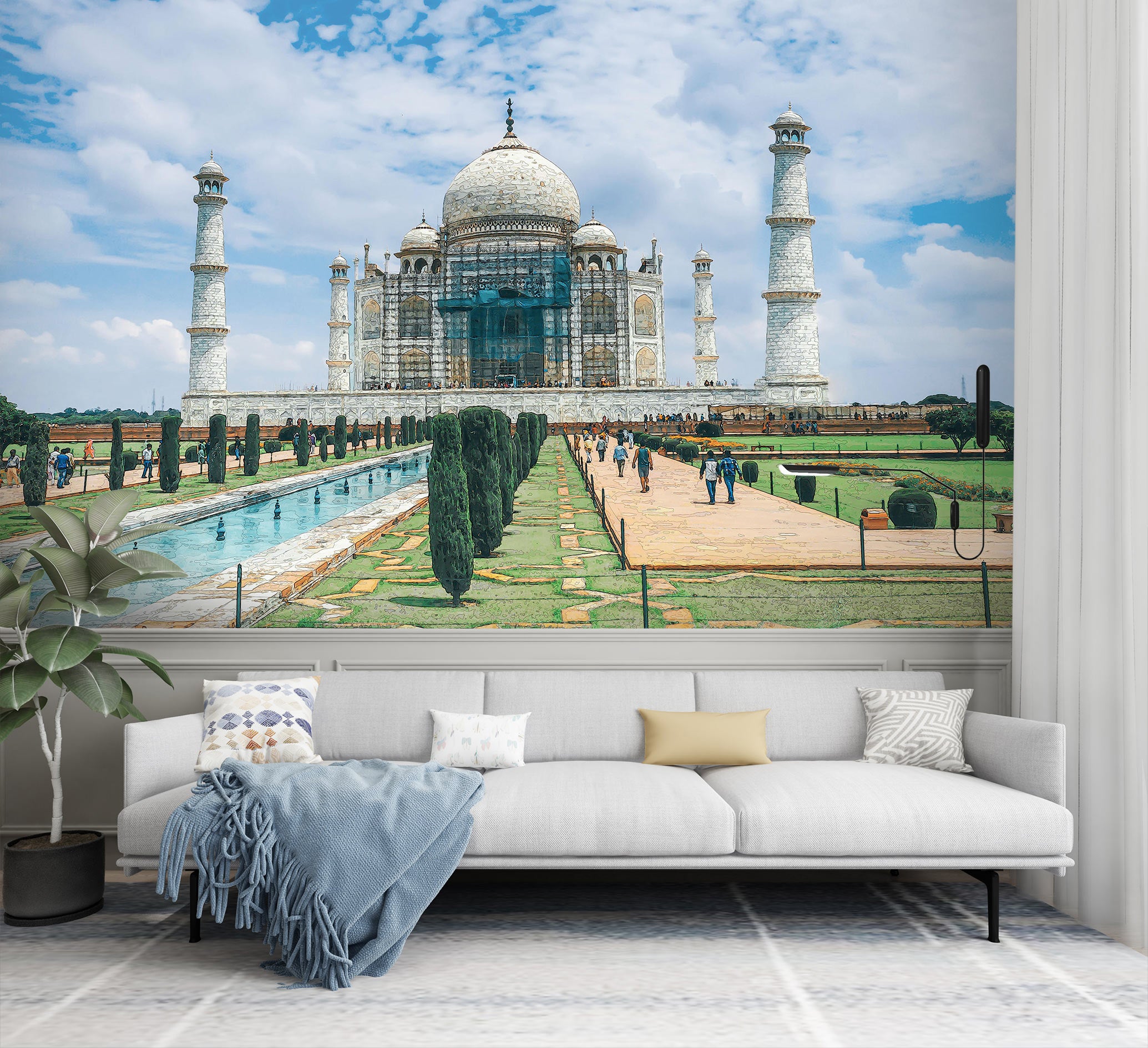 3D Taj Mahal 91102 Alius Herb Wall Mural Wall Murals
