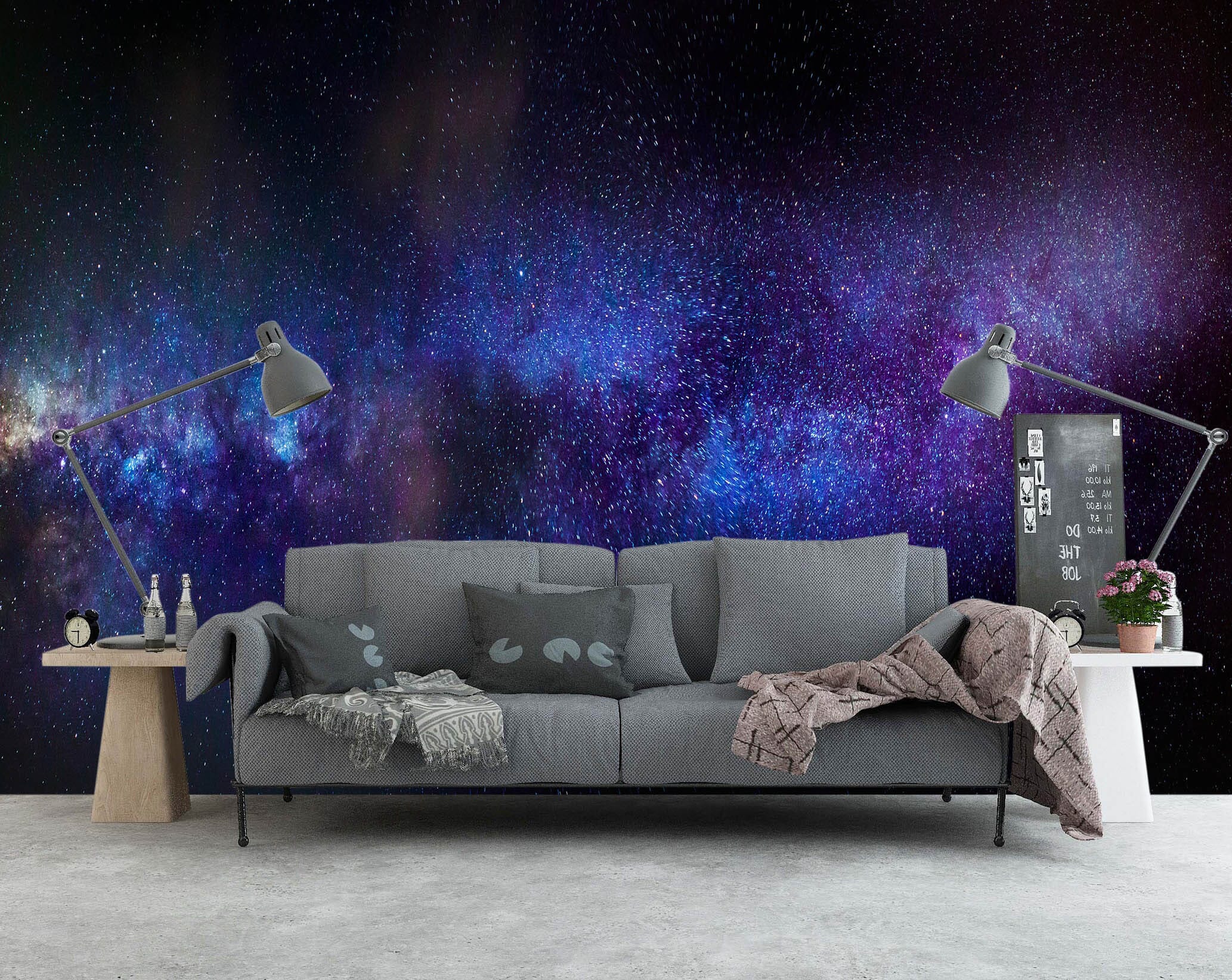 3D Blue Galaxy 1139 Wall Murals Wallpaper AJ Wallpaper 2 
