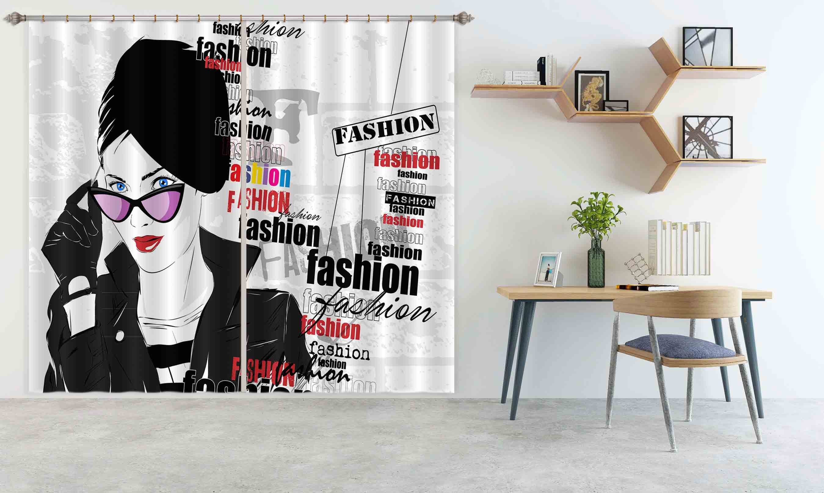 3D Fashion Lady 731 Curtains Drapes Wallpaper AJ Wallpaper 