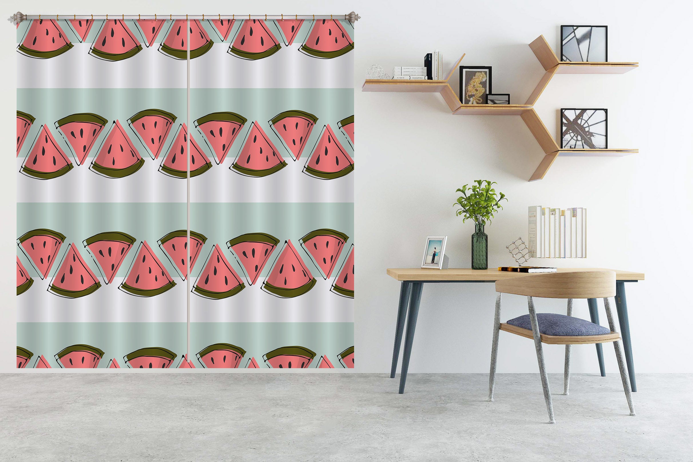 3D Watermelon 11198 Kashmira Jayaprakash Curtain Curtains Drapes