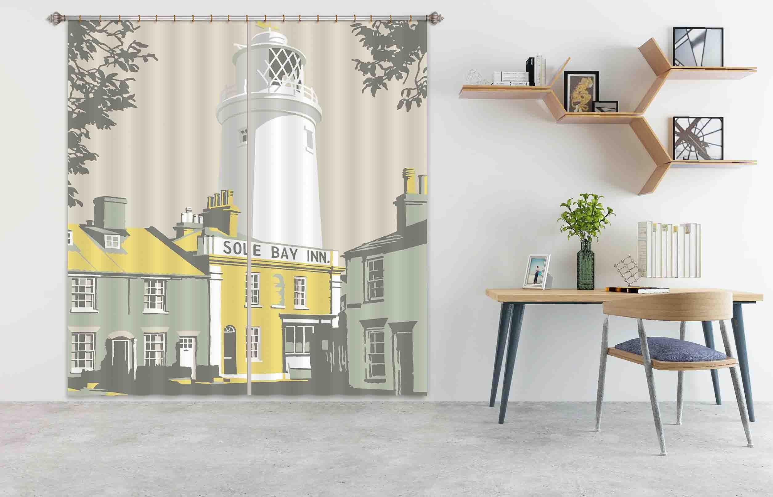 3D Sole Bay Inn 147 Steve Read Curtain Curtains Drapes Curtains AJ Creativity Home 