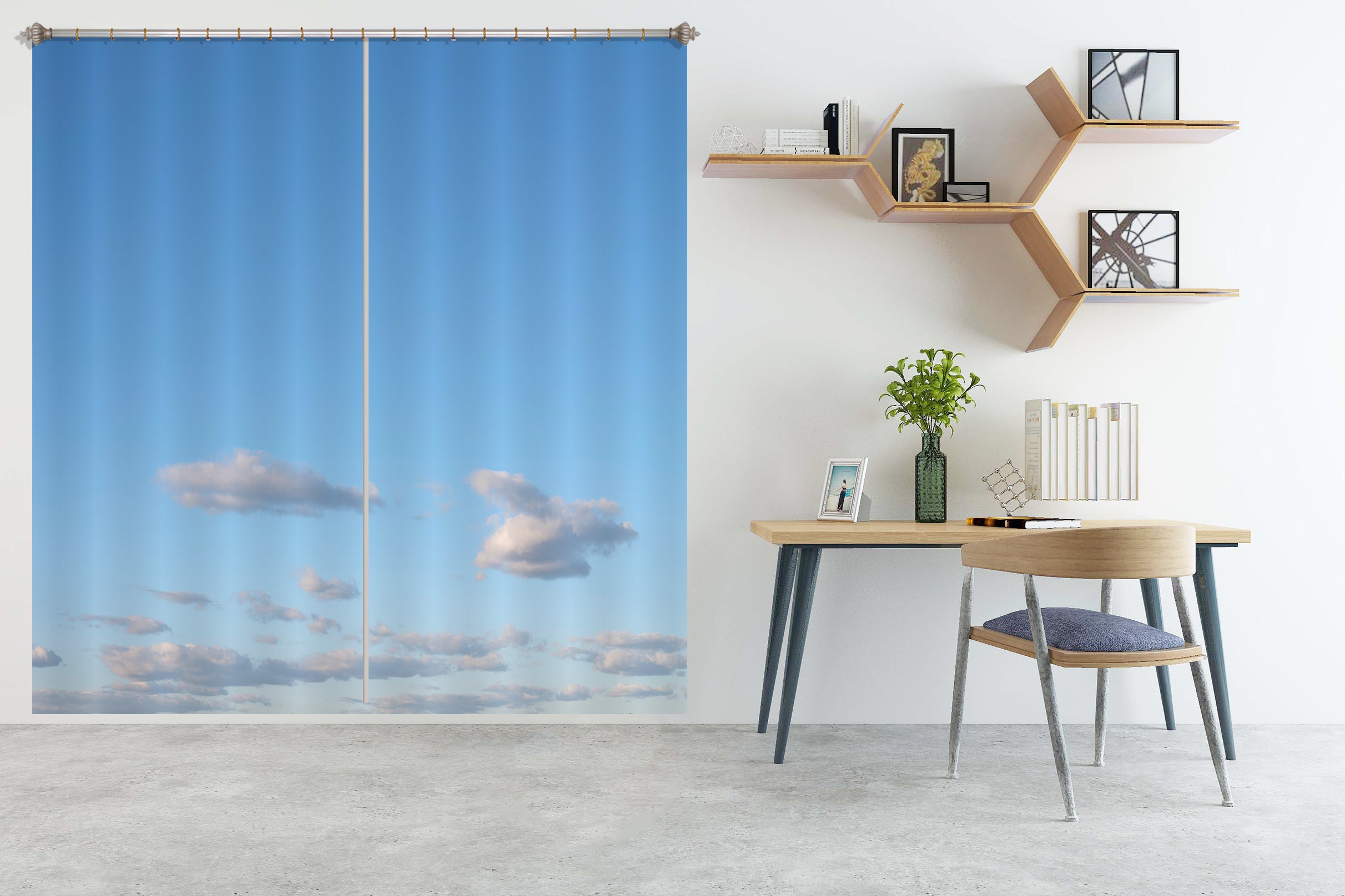3D Sky Clouds 6376 Assaf Frank Curtain Curtains Drapes