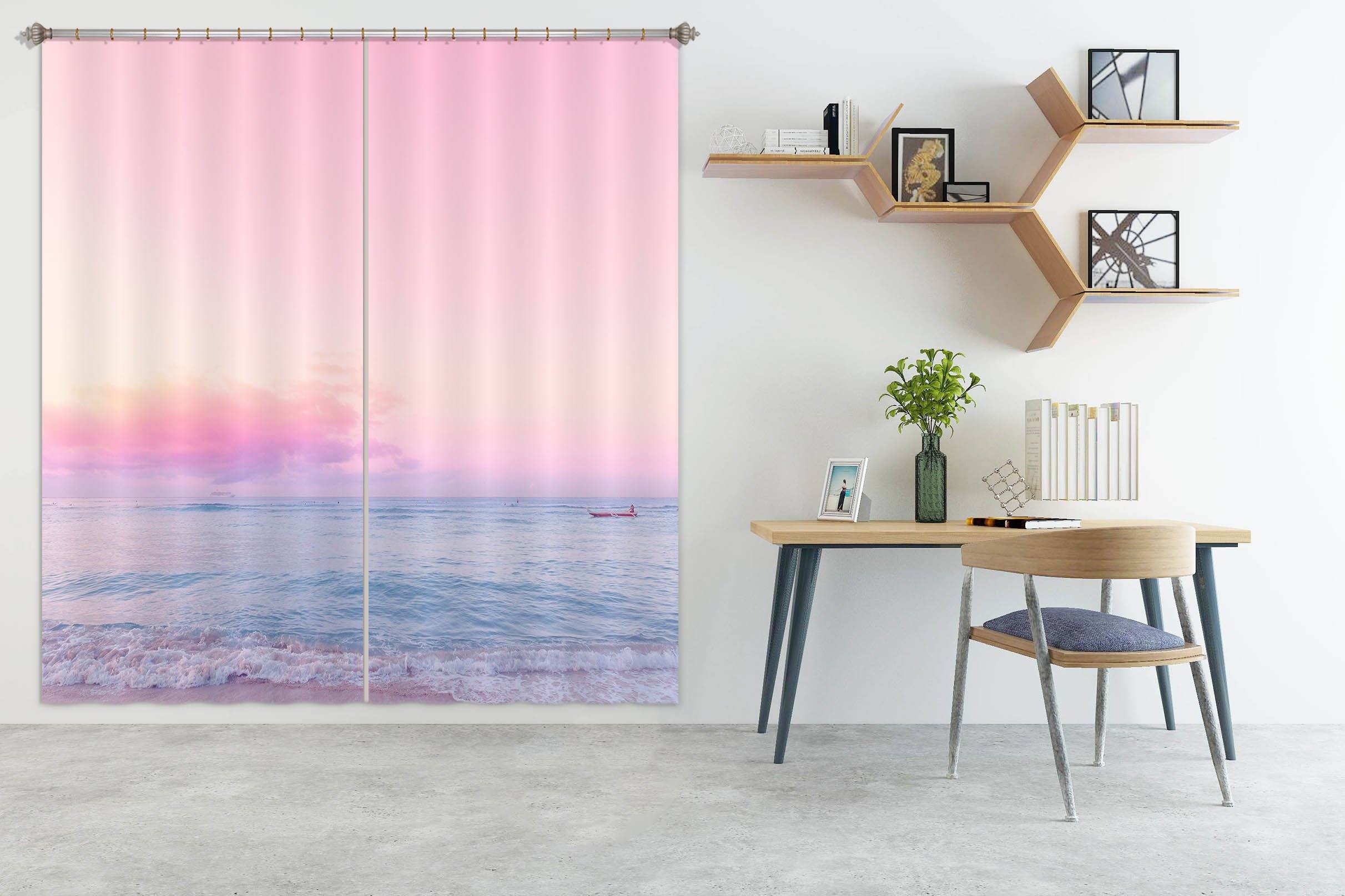 3D Beautiful Sea 046 Noirblanc777 Curtain Curtains Drapes Curtains AJ Creativity Home 