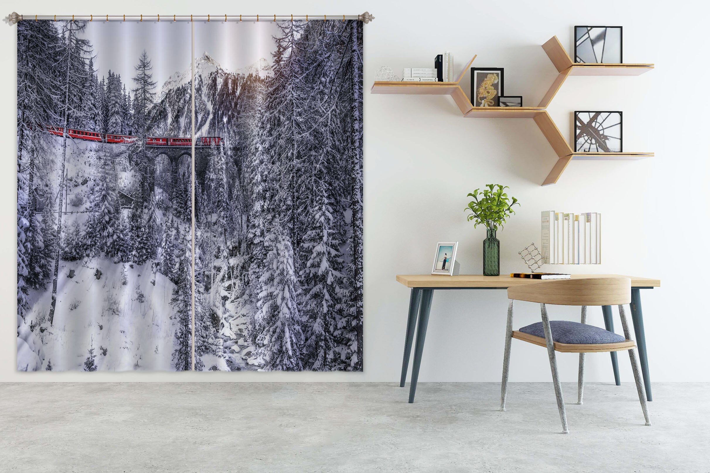 3D Snow 103 Marco Carmassi Curtain Curtains Drapes Curtains AJ Creativity Home 
