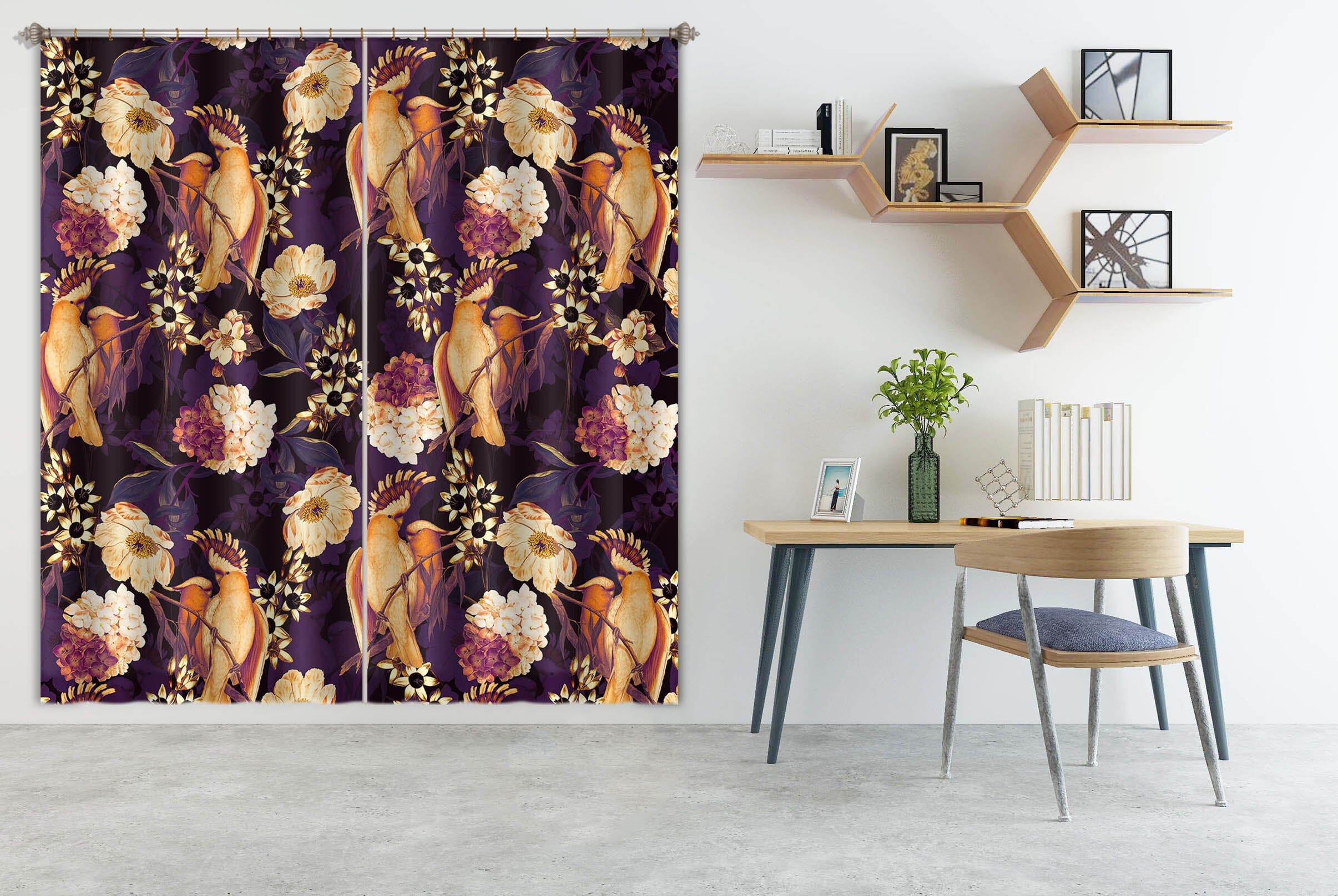 3D Rose Bloom 115 Uta Naumann Curtain Curtains Drapes Curtains AJ Creativity Home 