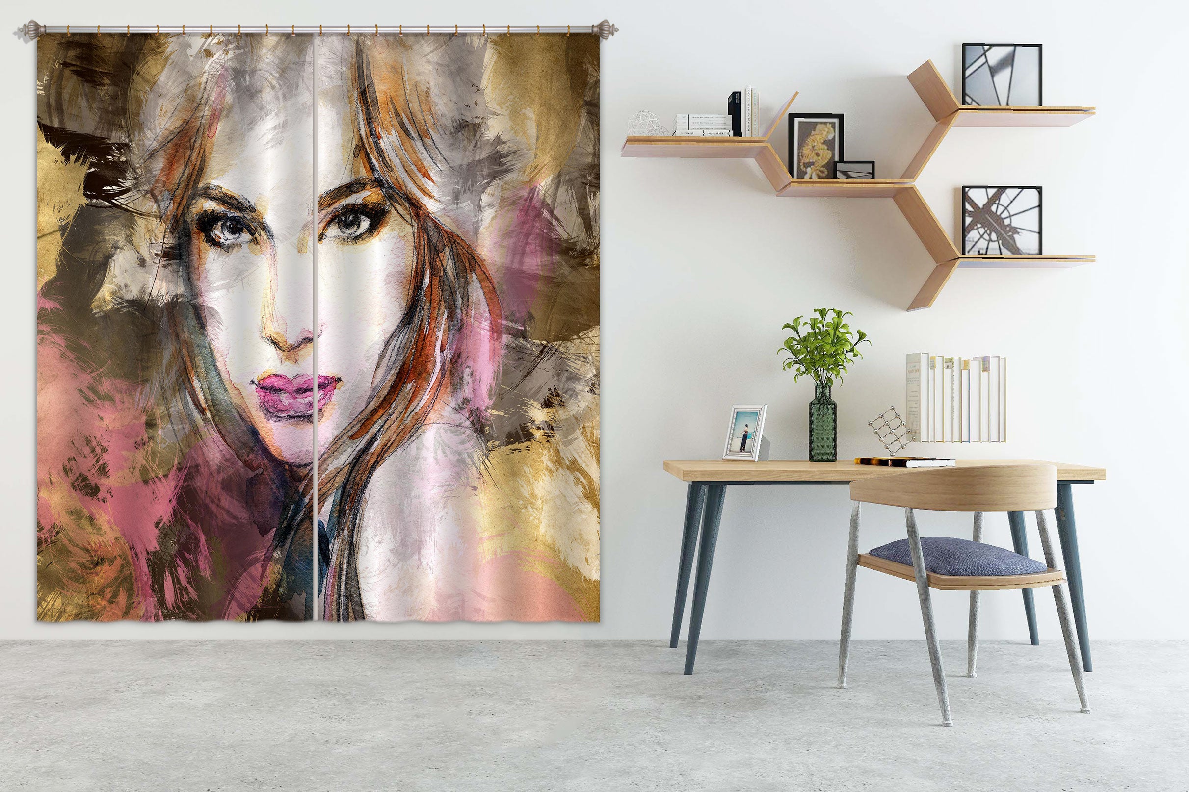 3D Painting Model 001 Curtains Drapes