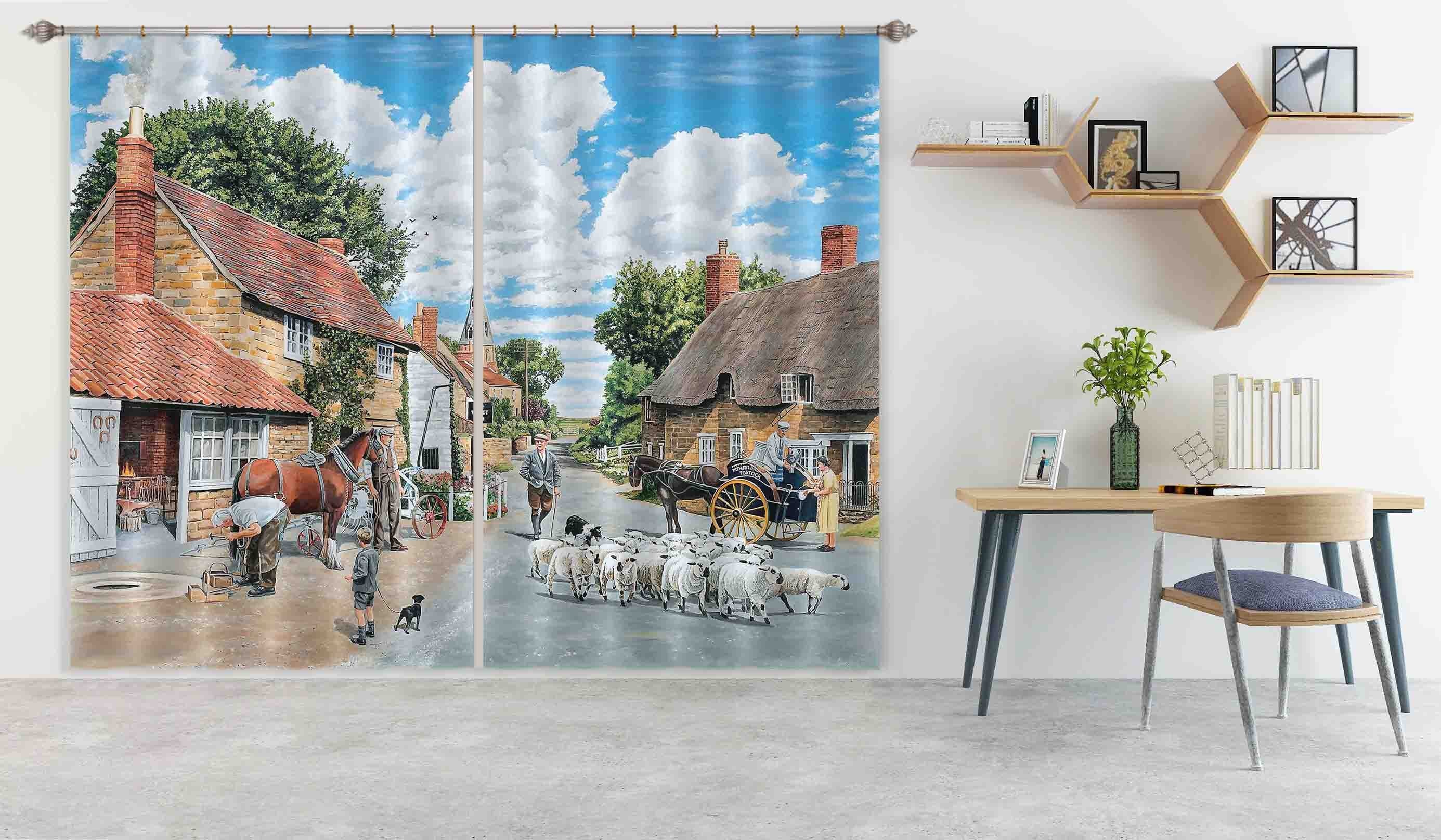 3D The Village Farrier 113 Trevor Mitchell Curtain Curtains Drapes Curtains AJ Creativity Home 