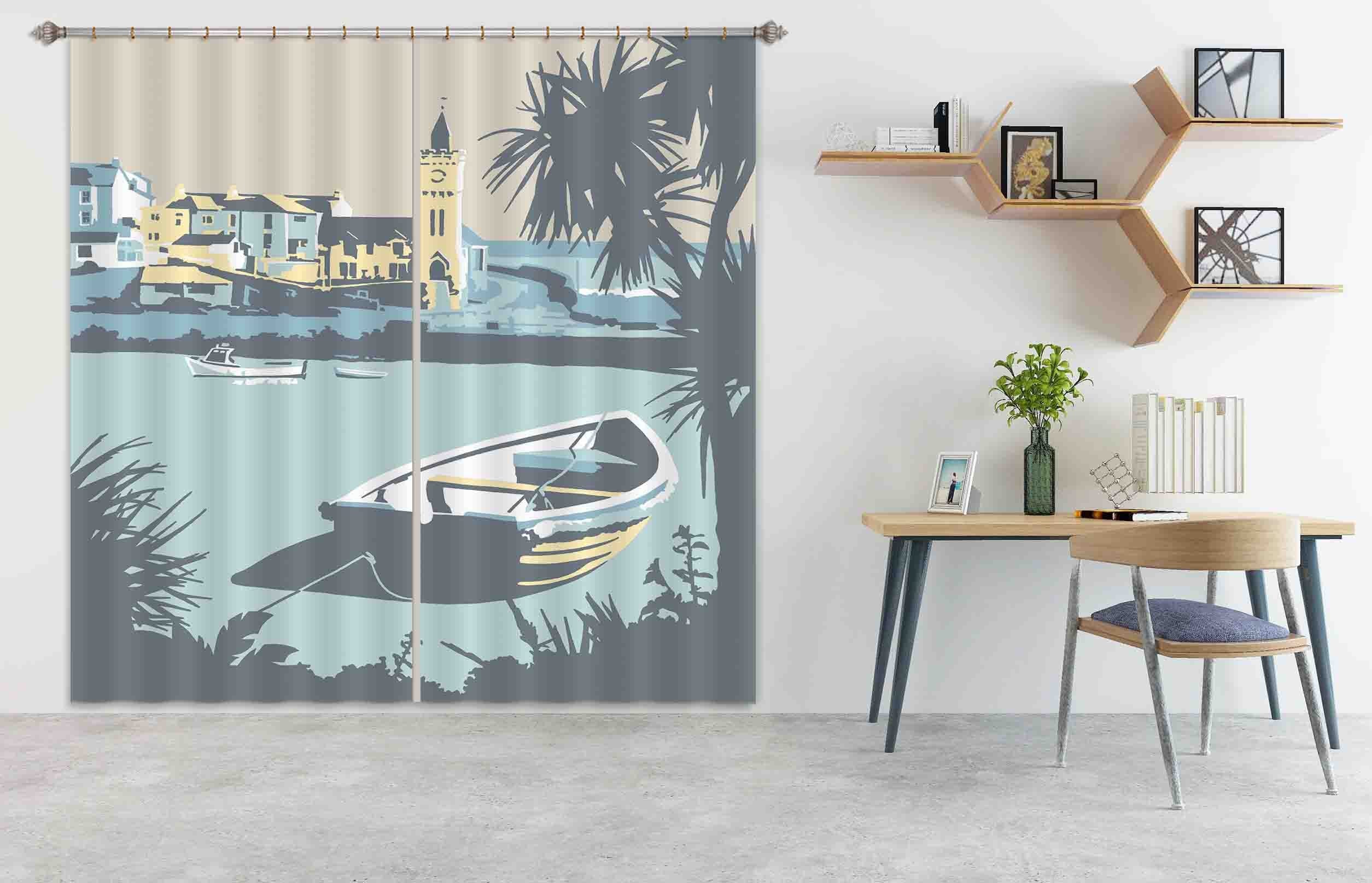 3D Porthleven 136 Steve Read Curtain Curtains Drapes Curtains AJ Creativity Home 