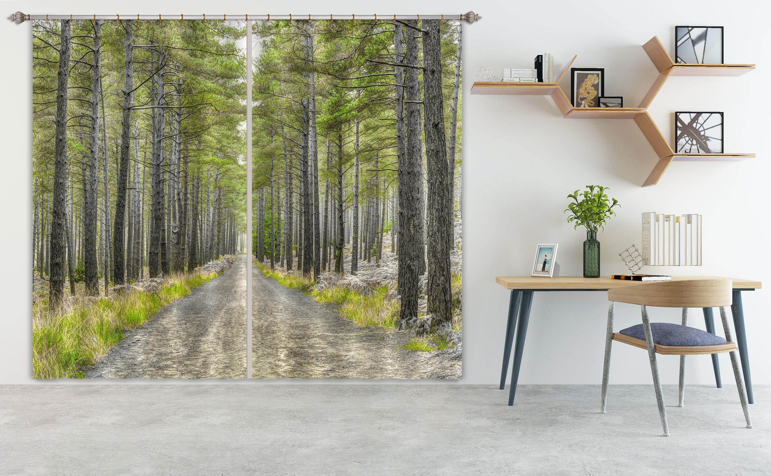 3D Forest Road 234 Assaf Frank Curtain Curtains Drapes Curtains AJ Creativity Home 